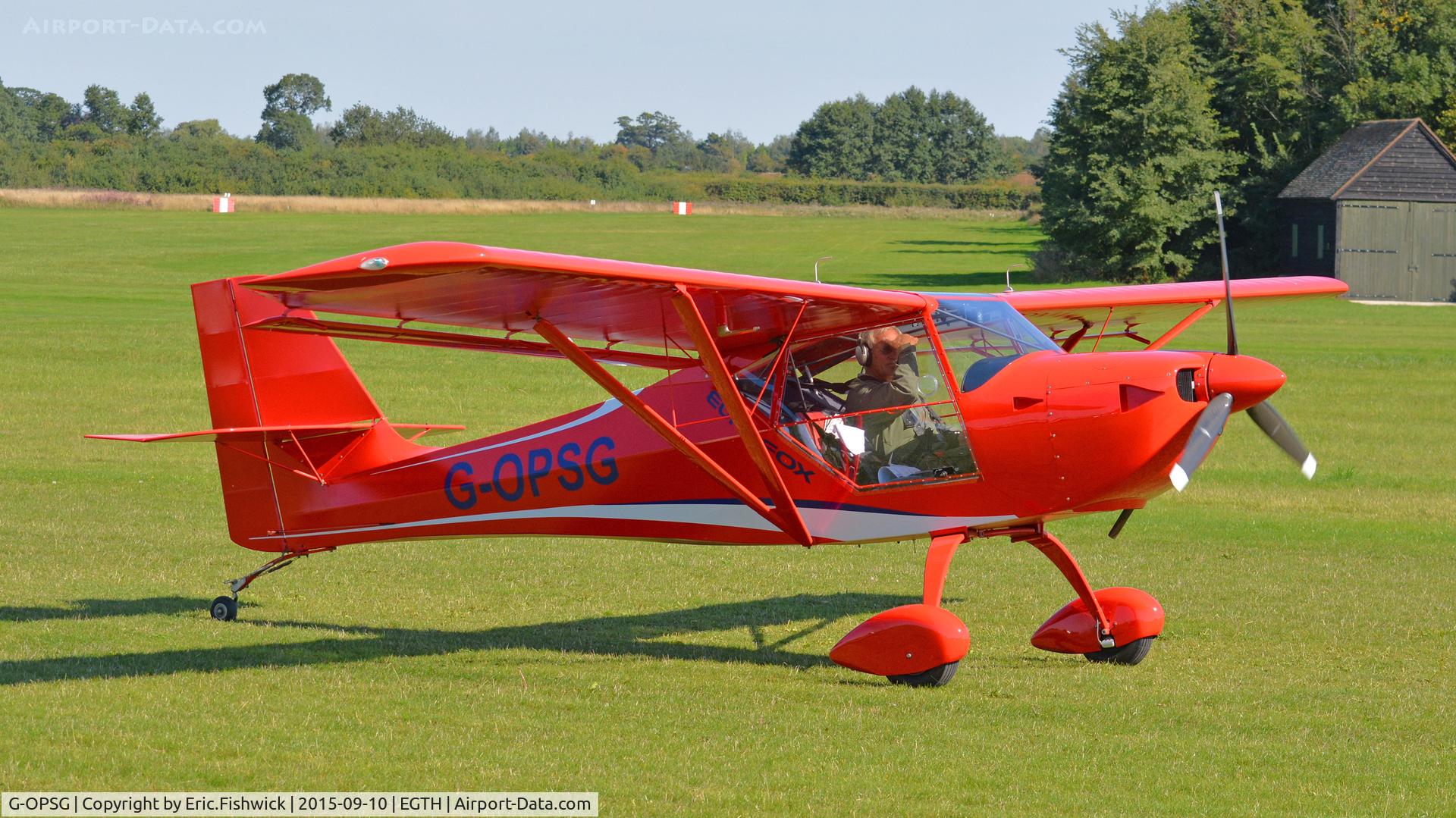 G-OPSG, 2013 Aeropro Eurofox 912(S) C/N LAA 376-15148, 3. G-OPSG preparing to depart The Shuttleworth Collection, Old Warden.
