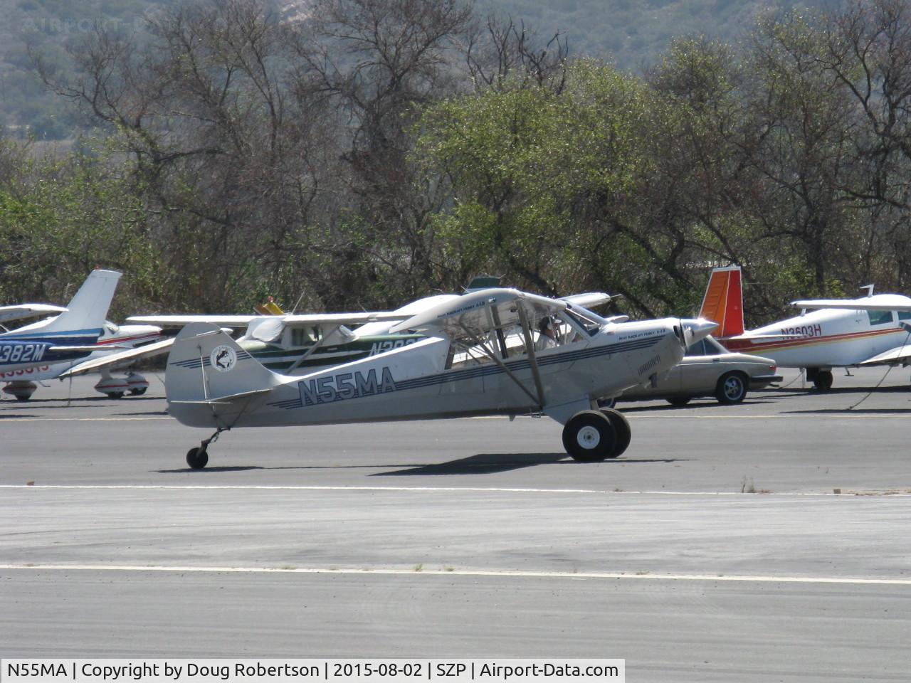 N55MA, 2005 Aviat A-1B Husky C/N 2316, 2005 Aviat A-1B HUSKY, Lycoming O-360 180 Hp, landing roll Rwy 22