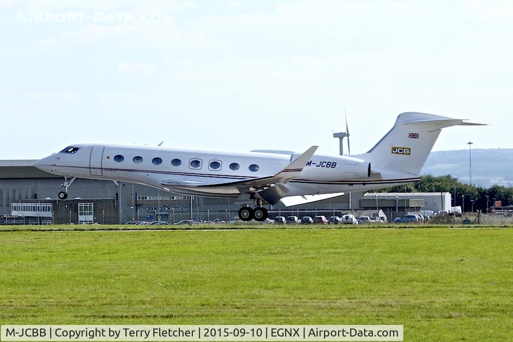 M-JCBB, 2013 Gulfstream Aerospace G650 (G-VI) C/N 6049, JCB G650 at East Midlands home base