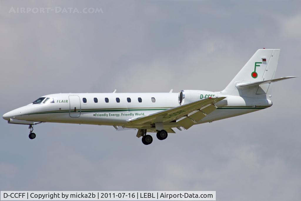 D-CCFF, 2006 Cessna 680 Citation Sovereign C/N 680-0114, Landing
