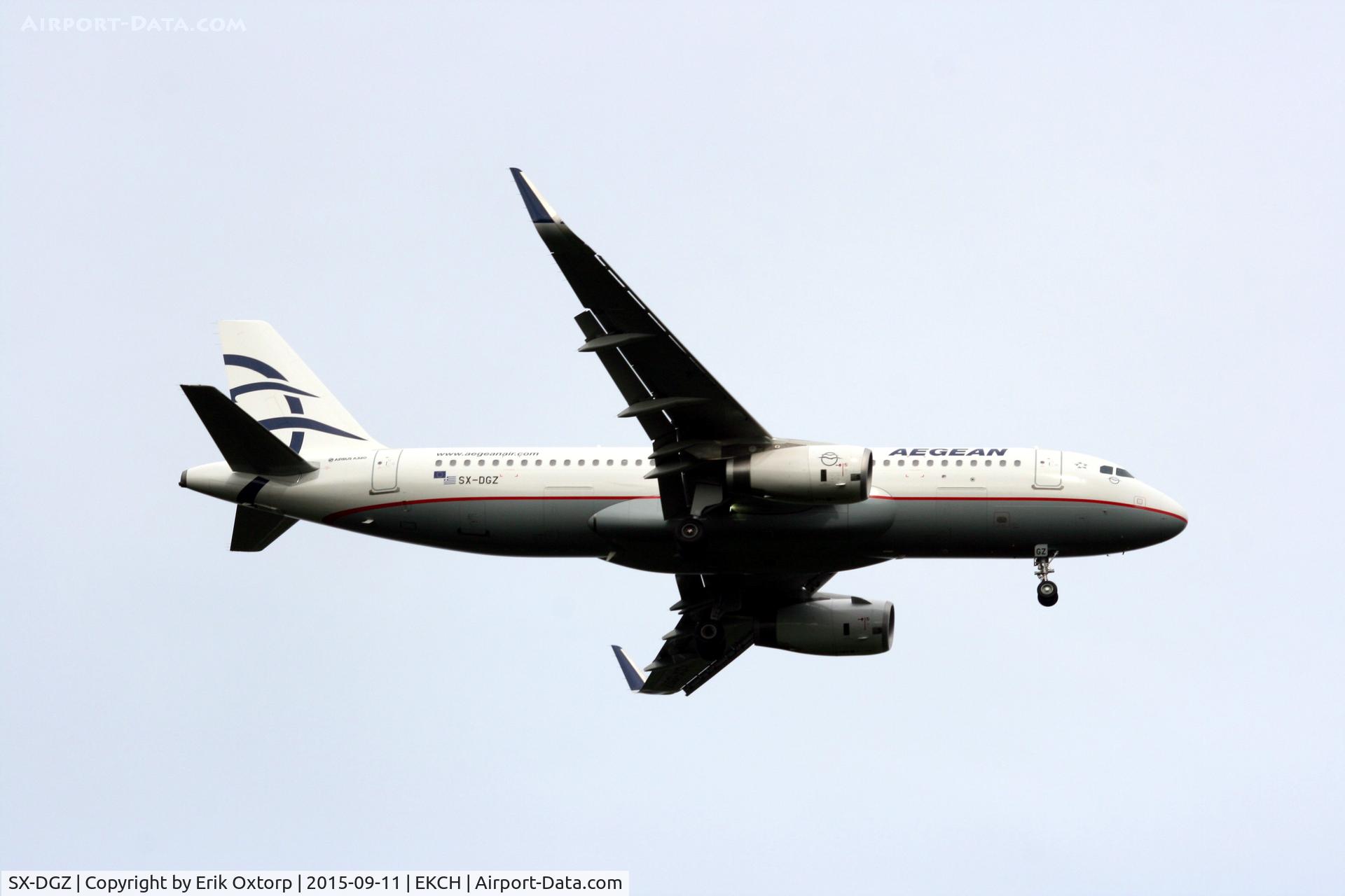 SX-DGZ, 2015 Airbus A320-232 C/N 6643, SX-DGZ about to land rw 04L