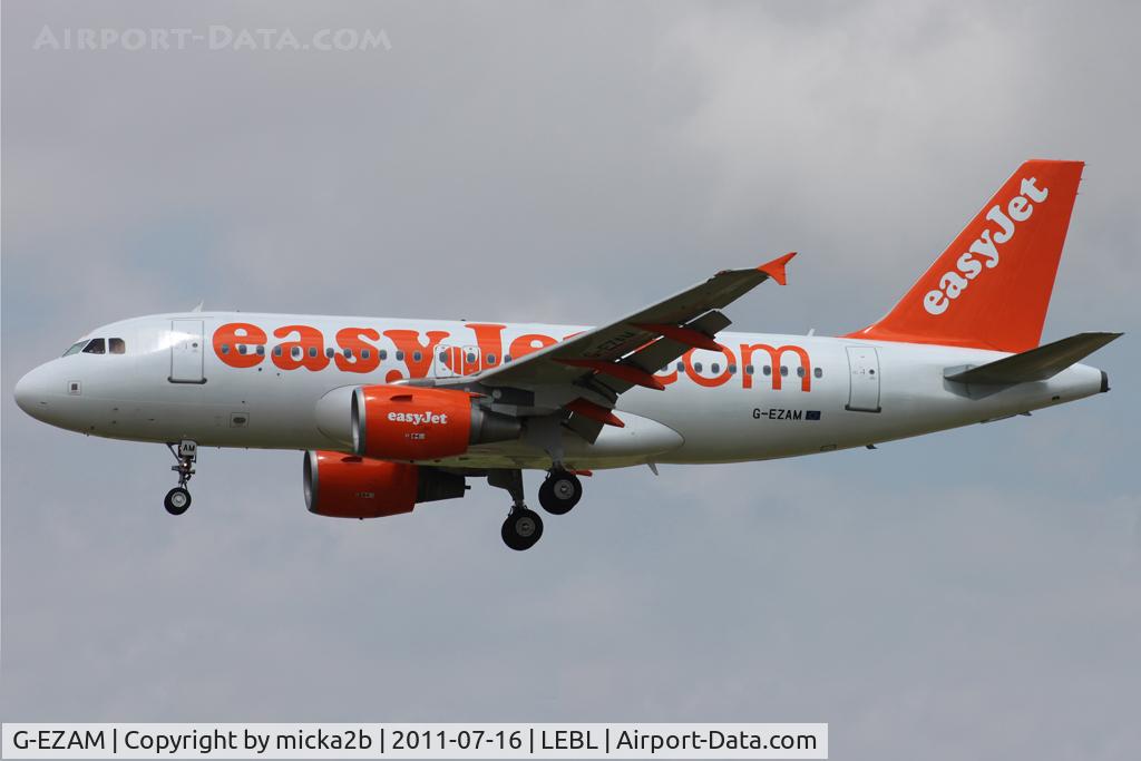 G-EZAM, 2003 Airbus A319-111 C/N 2037, Landing