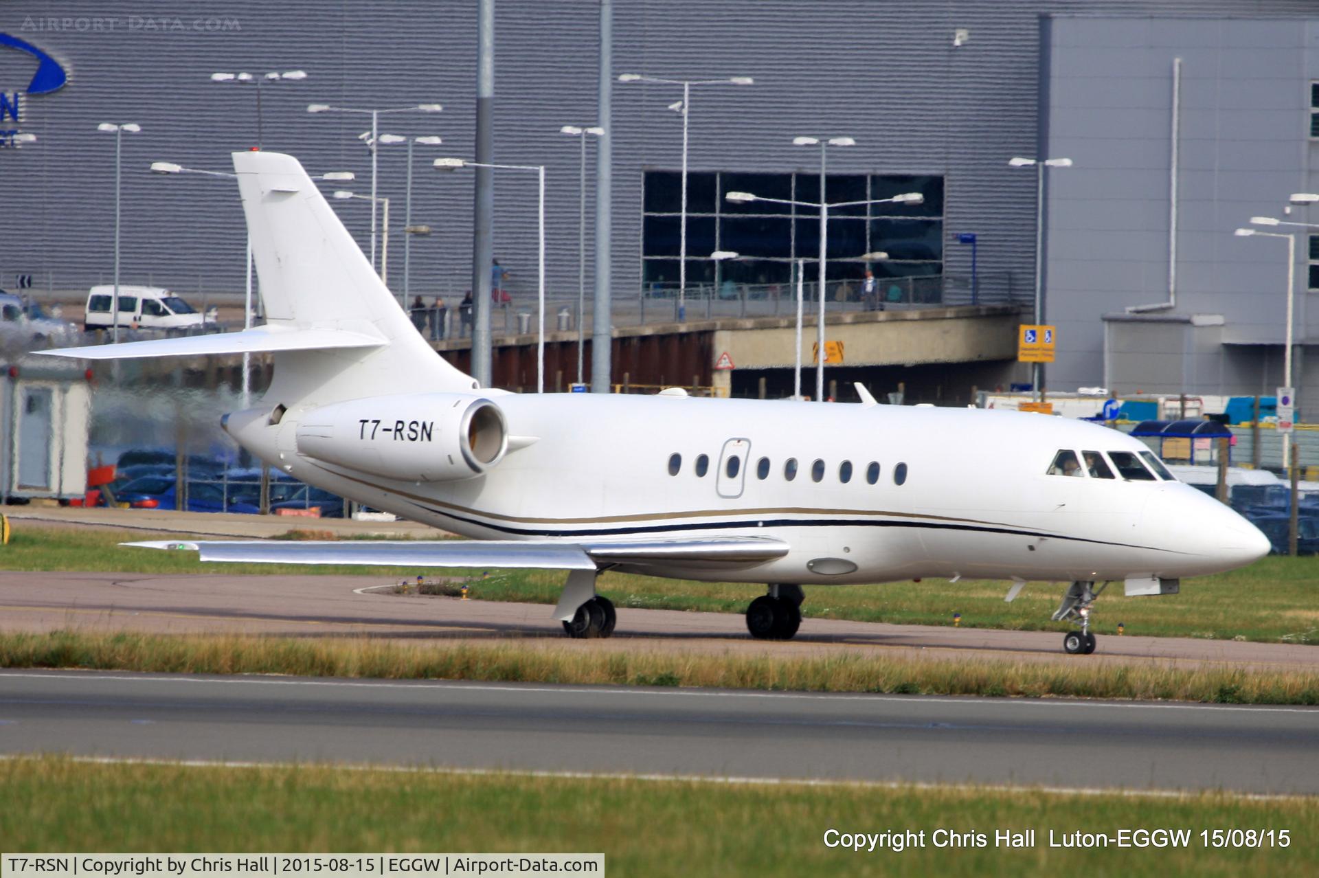T7-RSN, 2002 Dassault Falcon 2000 C/N 166, at Luton