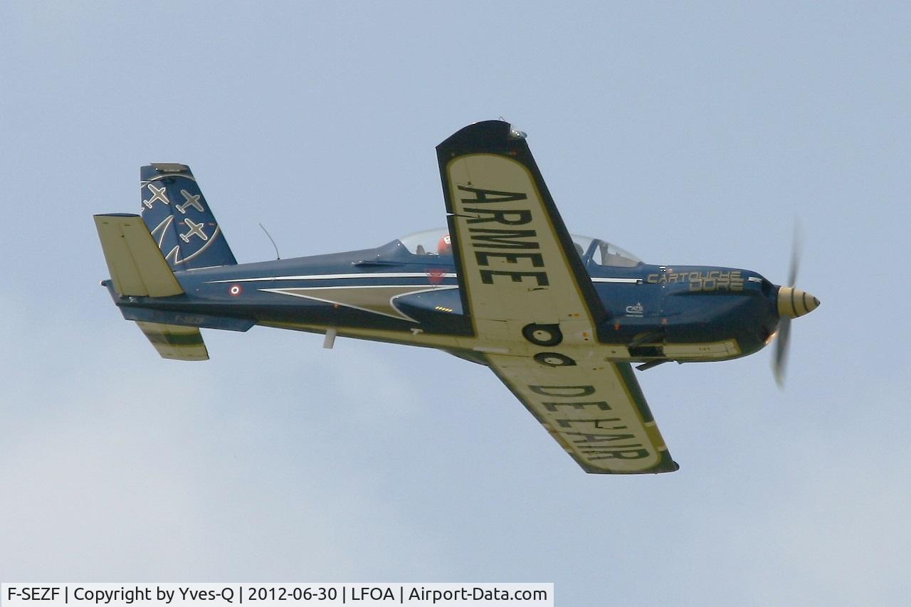 F-SEZF, Socata TB-30 Epsilon C/N 141, Socata TB-30 Epsilon (F-SEZF) Cartouche Doré, On display, Avord Air Base 702 (LFOA) Open day 2012