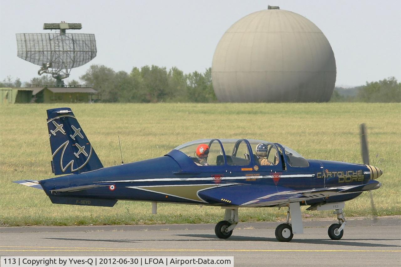 113, Socata TB-30 Epsilon C/N 113, Socata TB-30 Epsilon (F-SEYD) Cartouche Doré, On display, Avord Air Base 702 (LFOA) Open day 2012