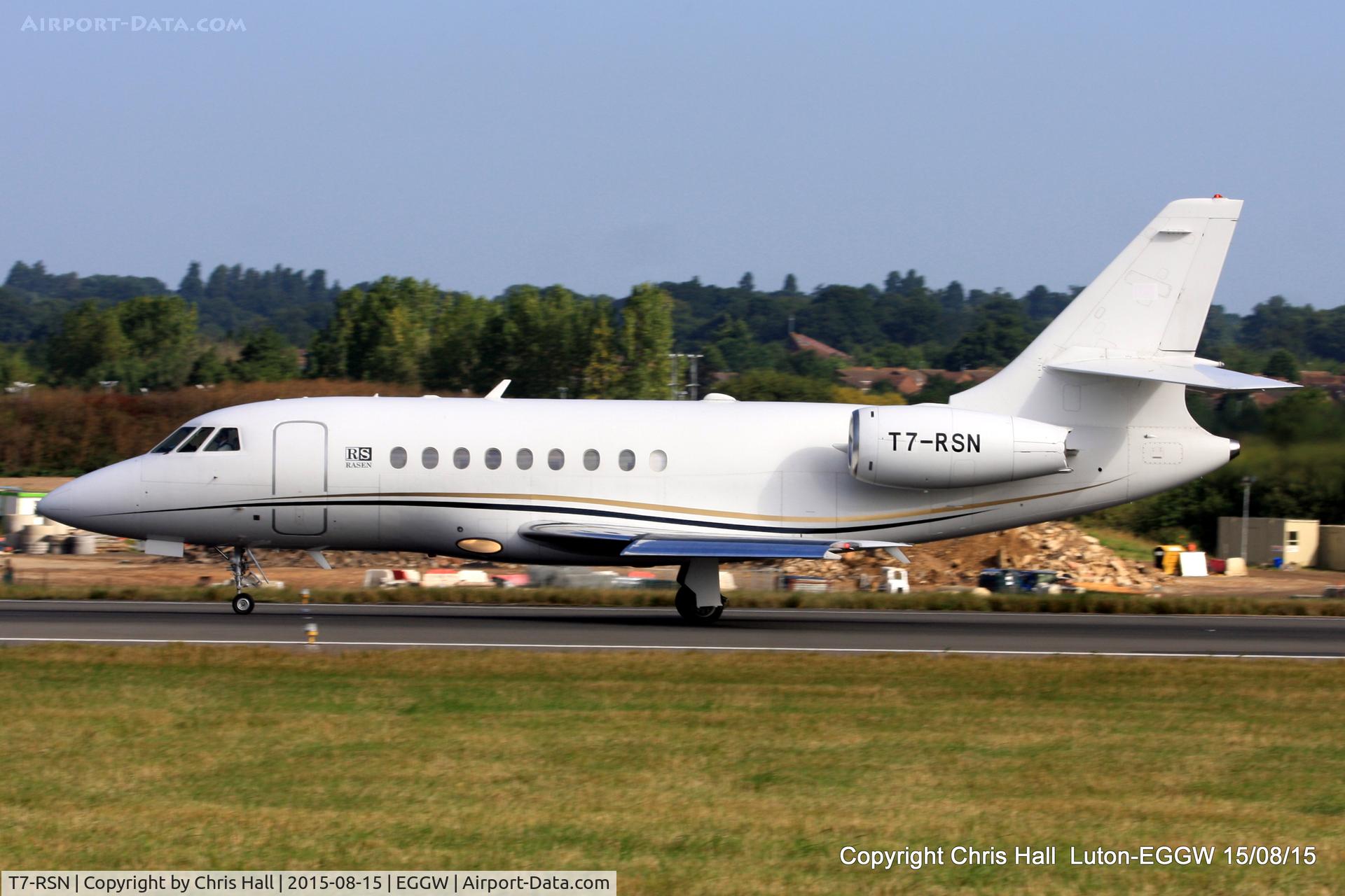 T7-RSN, 2002 Dassault Falcon 2000 C/N 166, at Luton