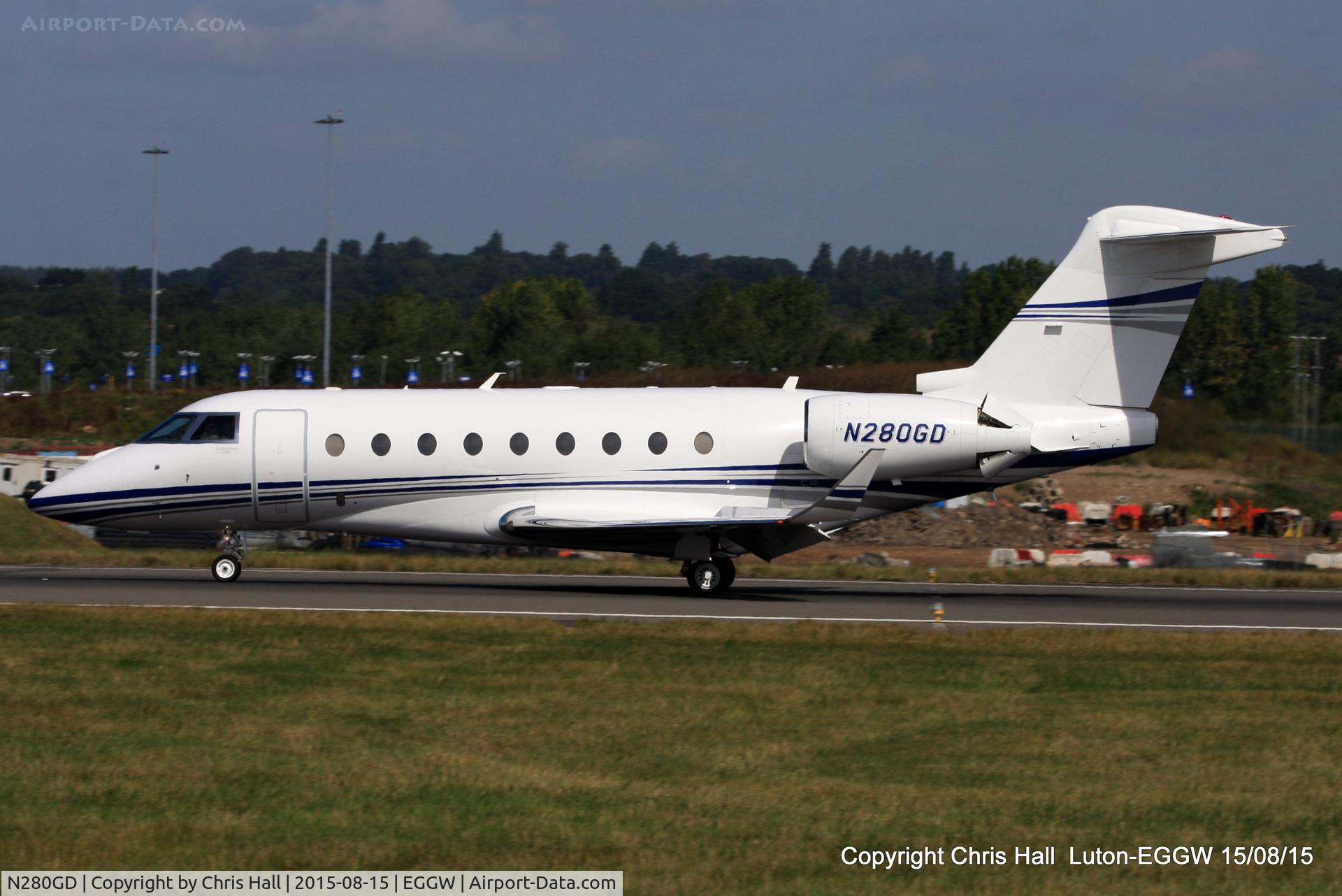 N280GD, 2009 Israel Aircraft Industries Gulfstream G280 C/N 2001, at Luton
