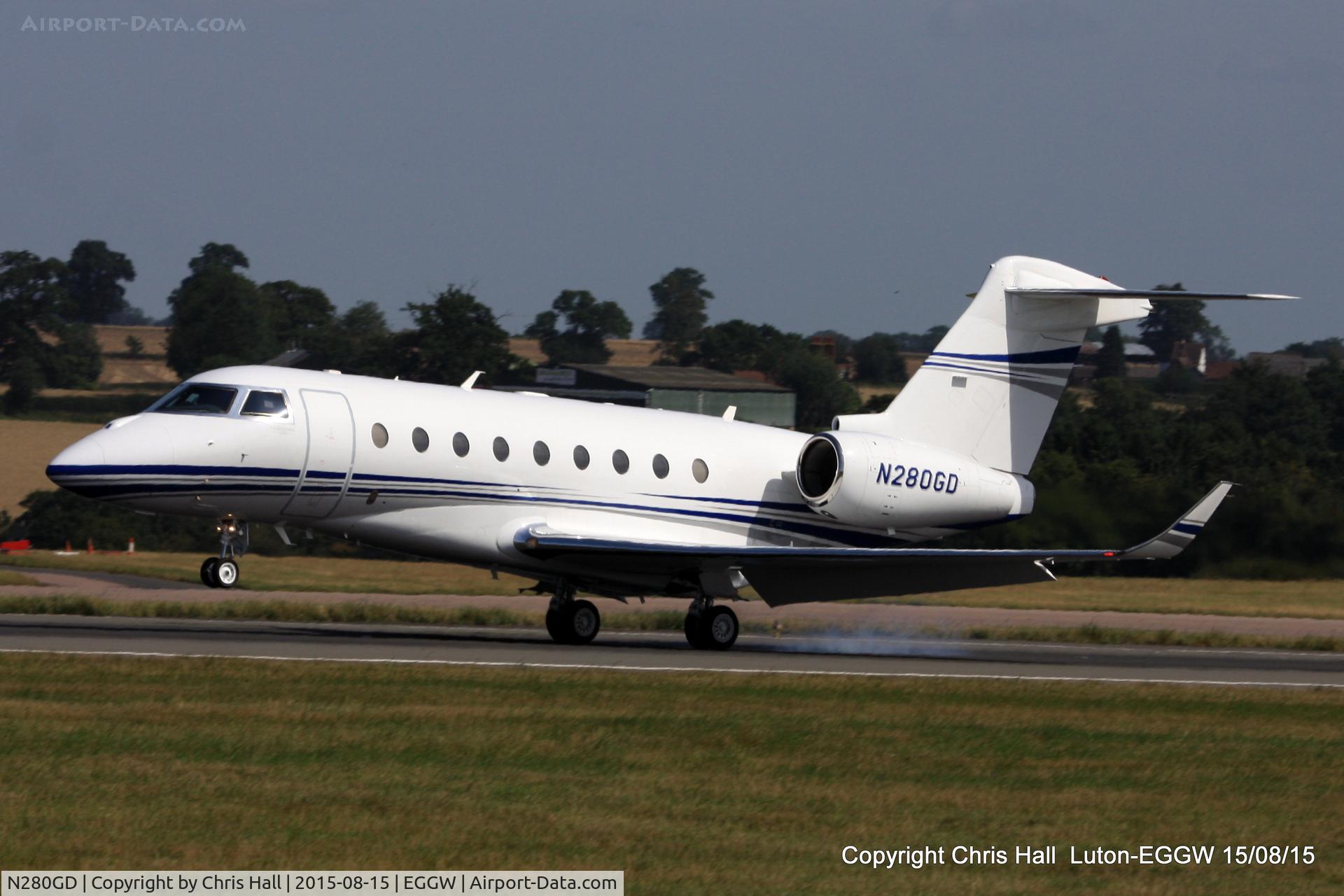 N280GD, 2009 Israel Aircraft Industries Gulfstream G280 C/N 2001, at Luton