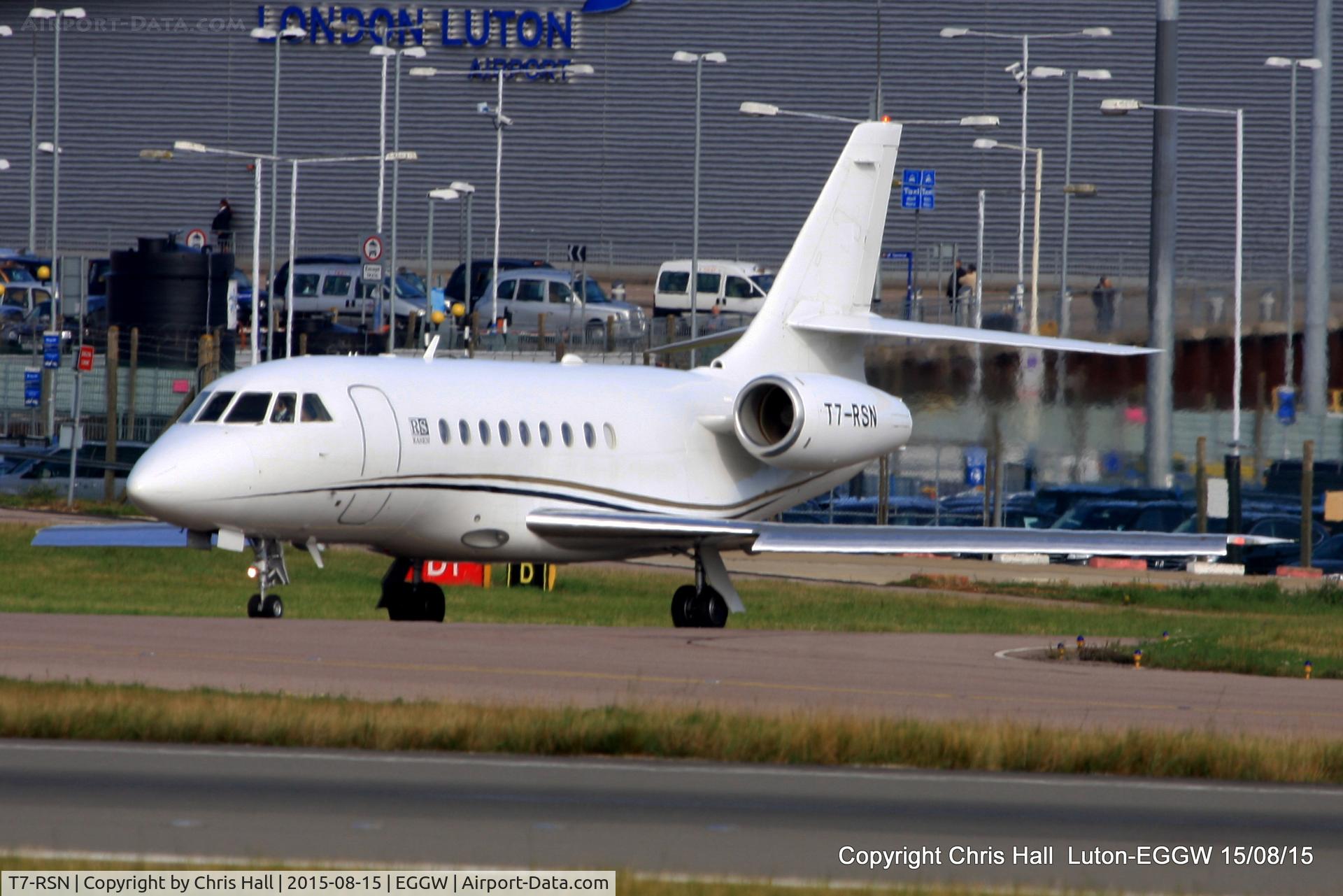 T7-RSN, 2002 Dassault Falcon 2000 C/N 166, at Luton