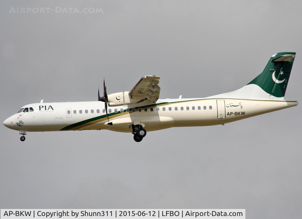AP-BKW, 2012 ATR 72-500 C/N 1036, Delivery day from LFBF... Ex. UTAir Ukraine as UR-UTK