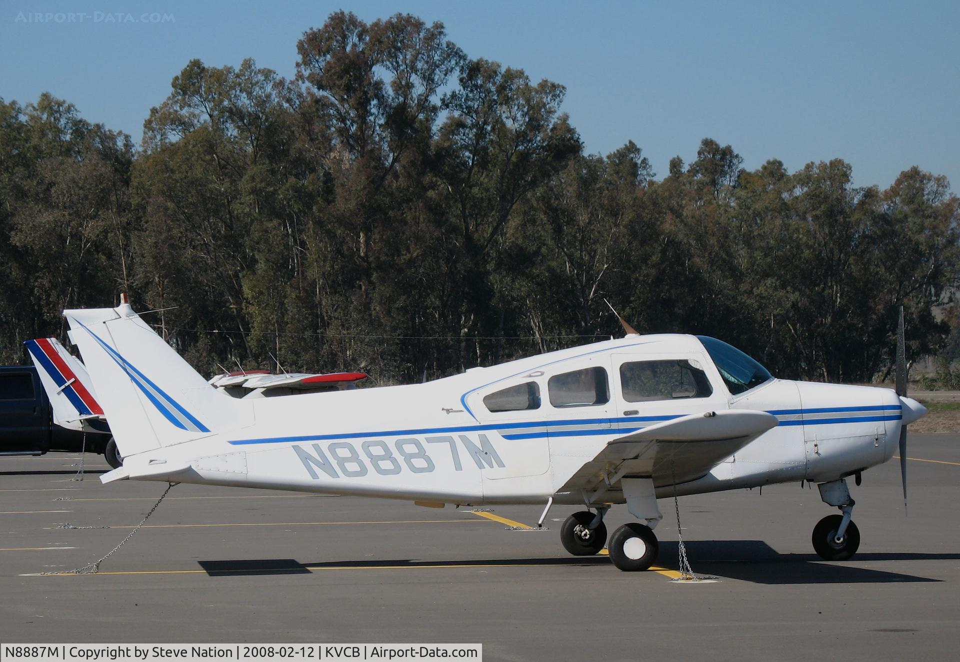 N8887M, 1964 Beech A23 C/N M-631, Looks like this locally-based 1964 Beech A23 hasn't moved in 6 years! My photo taken at KVCB (Nut Tree Airport, Vacaville, CA) in Feb 2008 - compare with the Godfather of Aviation Photography (Bill Larkins) shot at KVCB in April 2014. Oh wait, the trees!