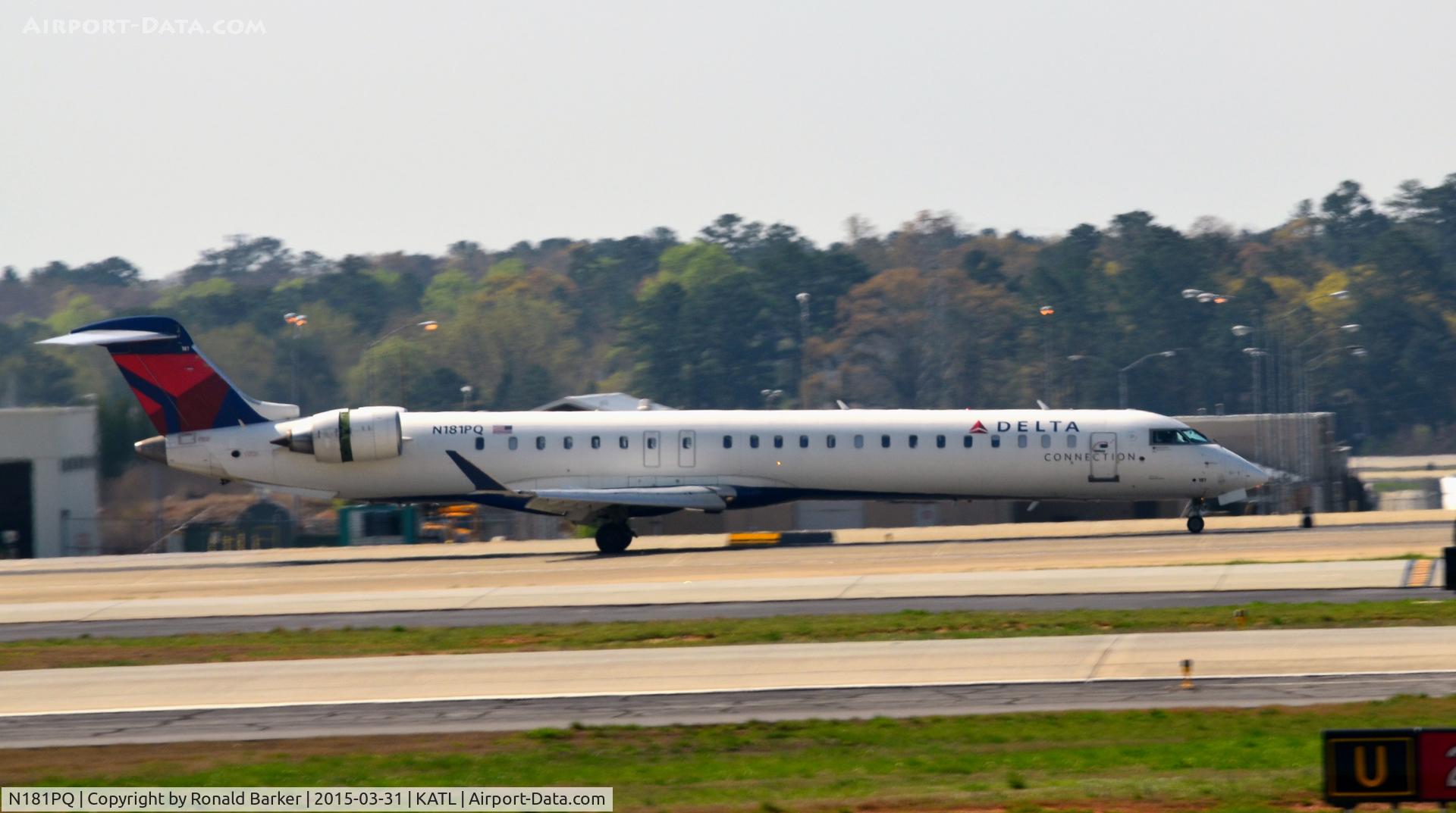 N181PQ, 2008 Bombardier CRJ-900ER (CL-600-2D24) C/N 15181, Landing Atlanta