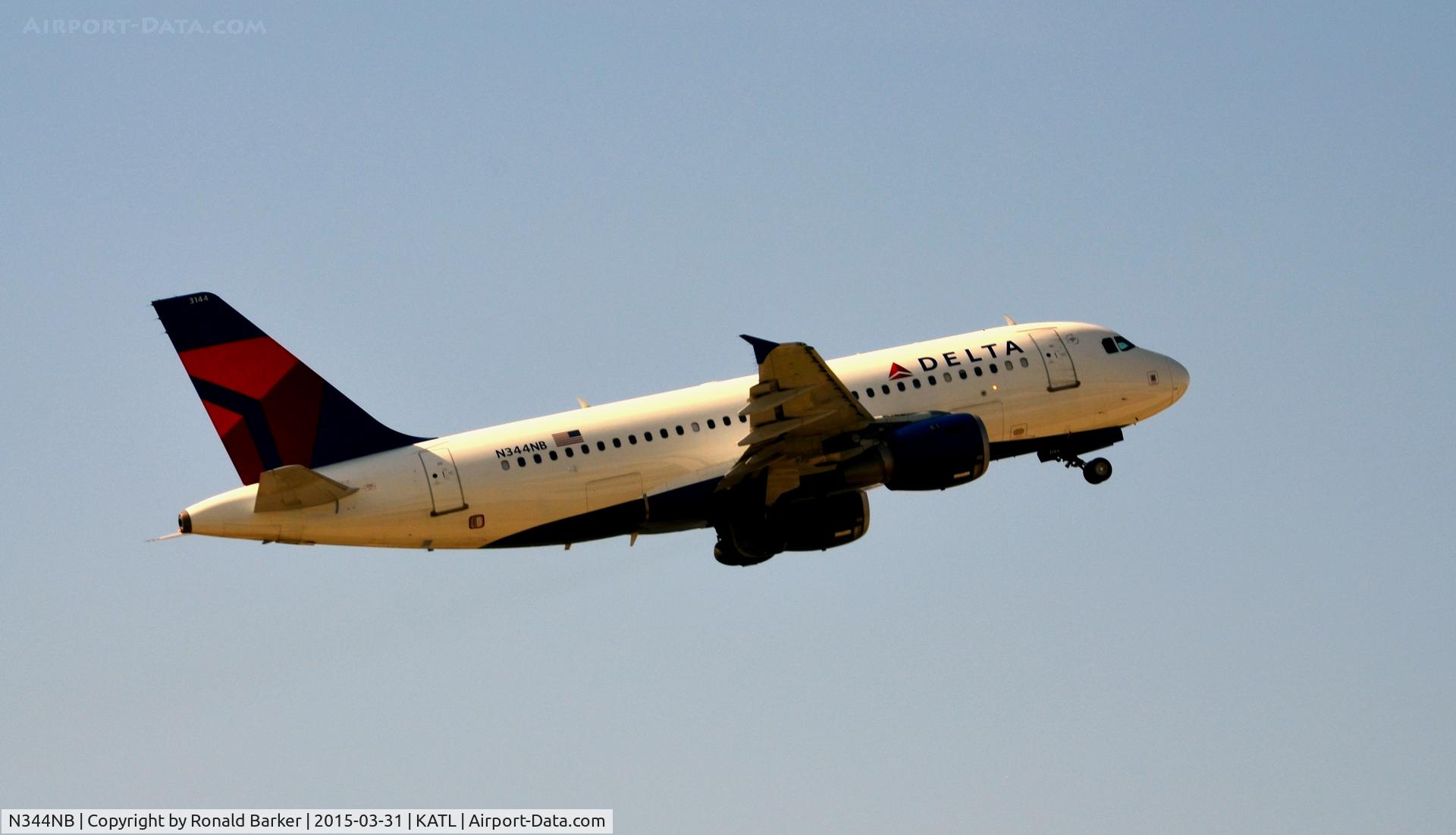 N344NB, 2002 Airbus A319-114 C/N 1766, Takeoff Atlanta