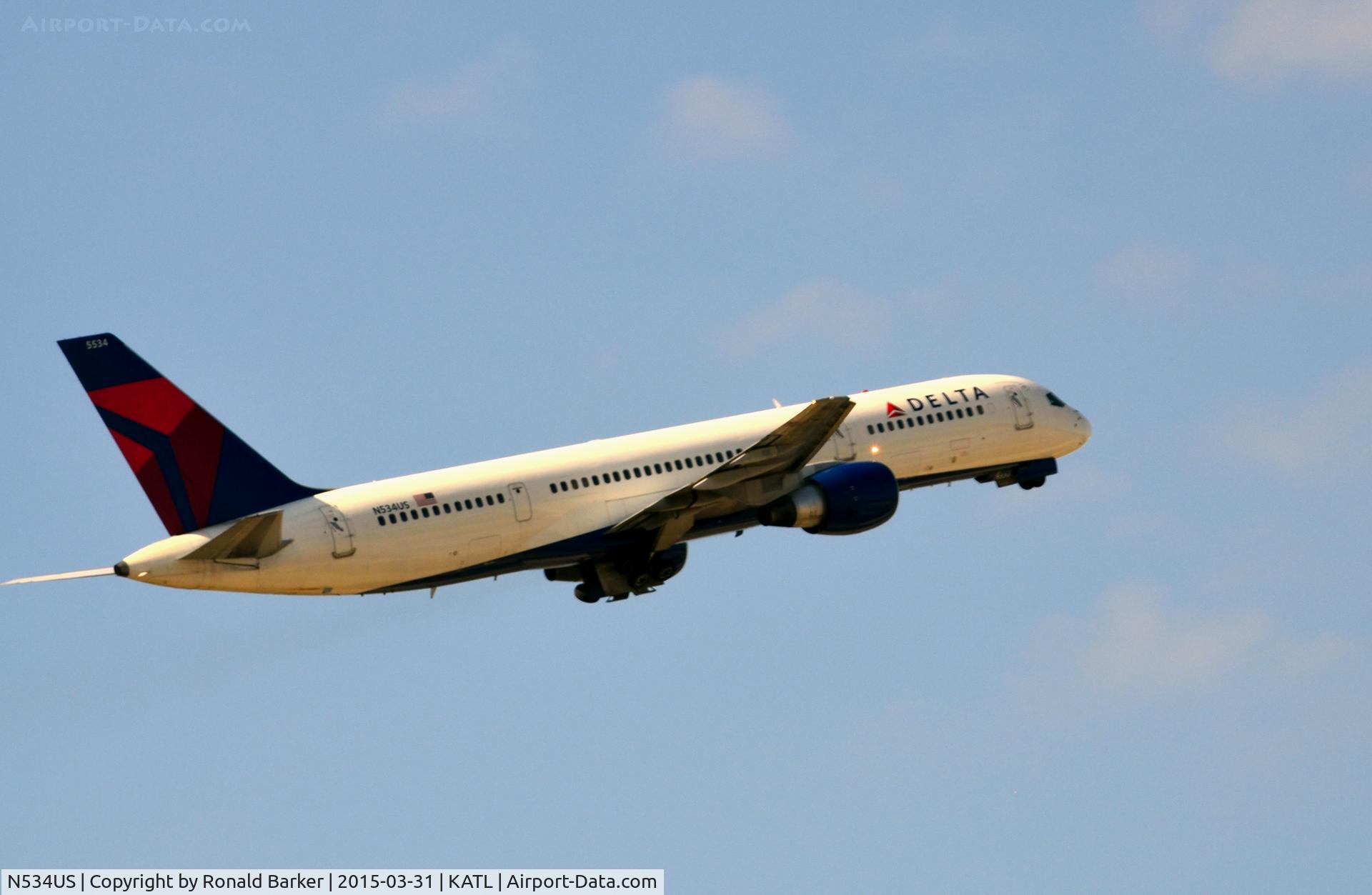 N534US, 1988 Boeing 757-251 C/N 24265, Takeoff Atlanta