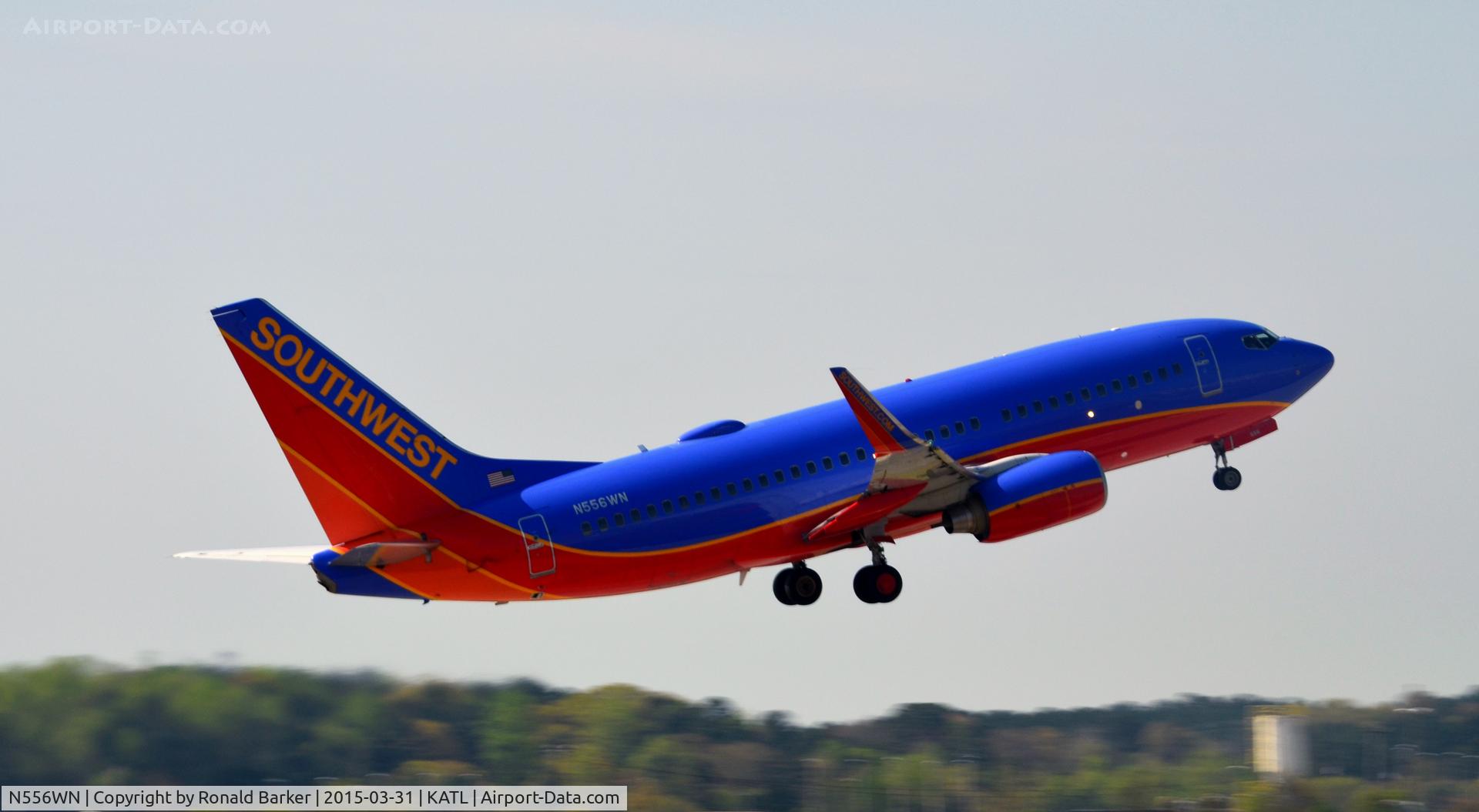 N556WN, 2011 Boeing 737-7BD C/N 33936, Takeoff Atlanta