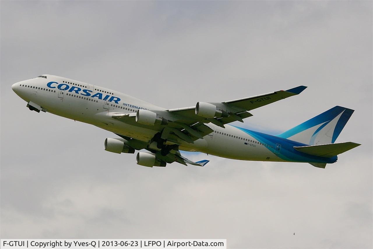 F-GTUI, 1992 Boeing 747-422 C/N 26875, Boeing 747-422, Take off rwy 24, Paris-Orly Airport (LFPO-ORY)