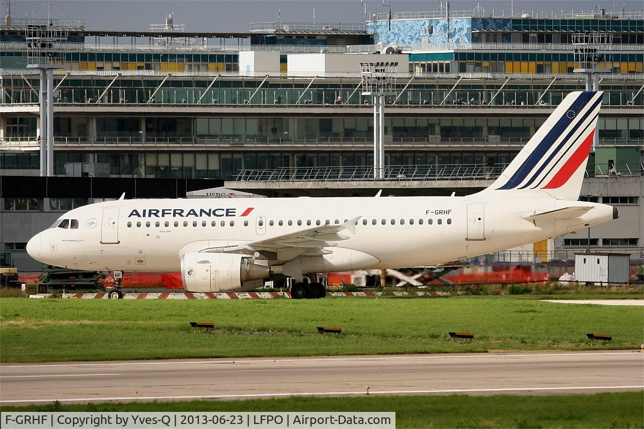 F-GRHF, 1999 Airbus A319-111 C/N 1025, Airbus A319-111, Taxiing to boarding area, Paris-Orly Airport (LFPO-ORY)
