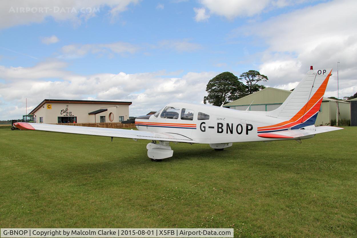 G-BNOP, 1987 Piper PA-28-161 Cherokee Warrior II C/N 2816027, Piper PA-28-161 Warrior ll, Fishburn Airfield, August 1st 2015.