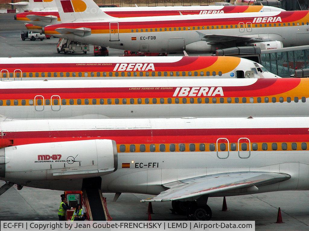 EC-FFI, 1991 McDonnell Douglas MD-87 (DC-9-87) C/N 53210, ramp Iberia
