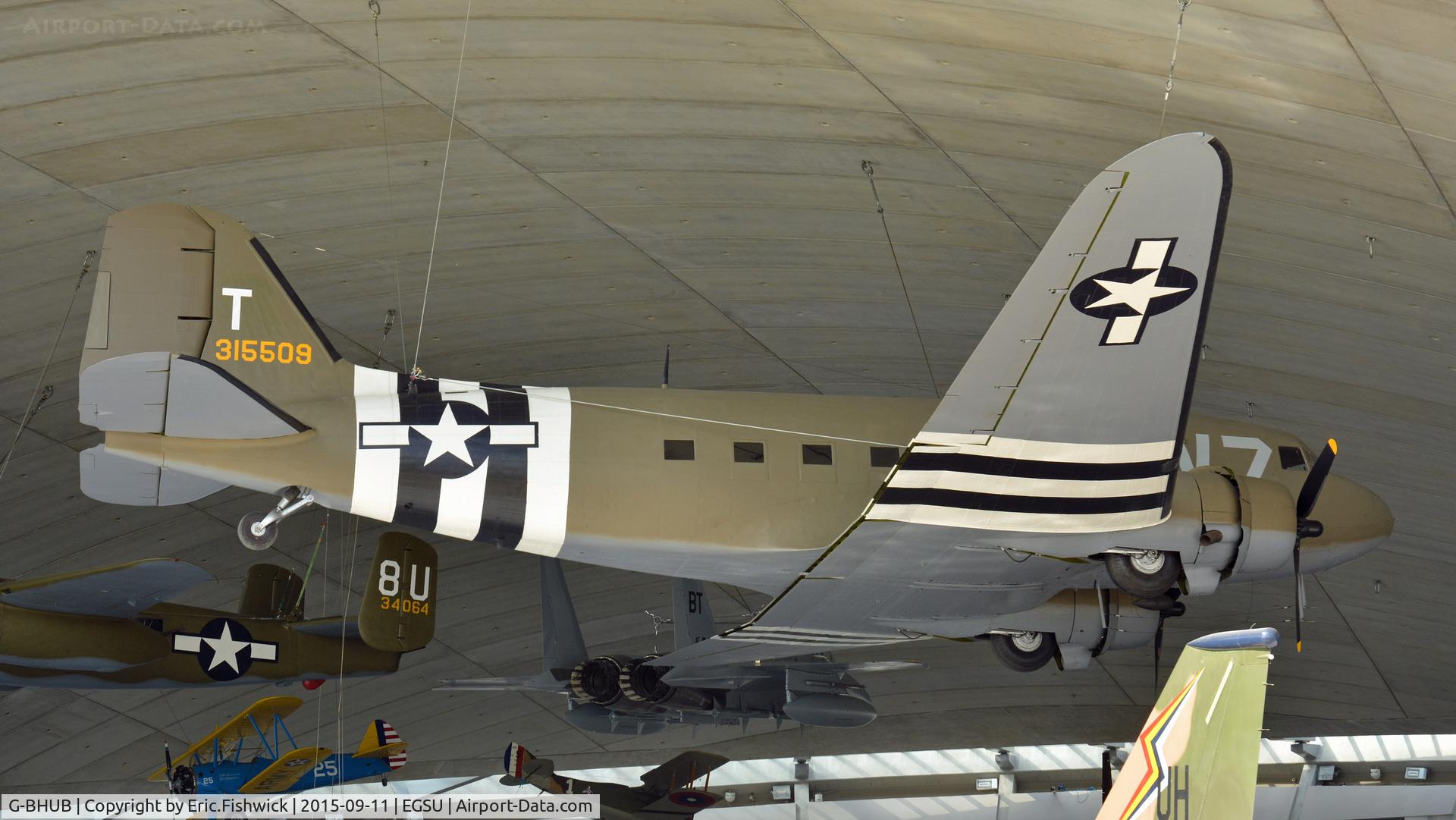 G-BHUB, 1943 Douglas C-47A Skytrain C/N 19975, 42.  315509 refreshed and restored to its place in the American Air Museum, Duxford, Cambridgeshire.