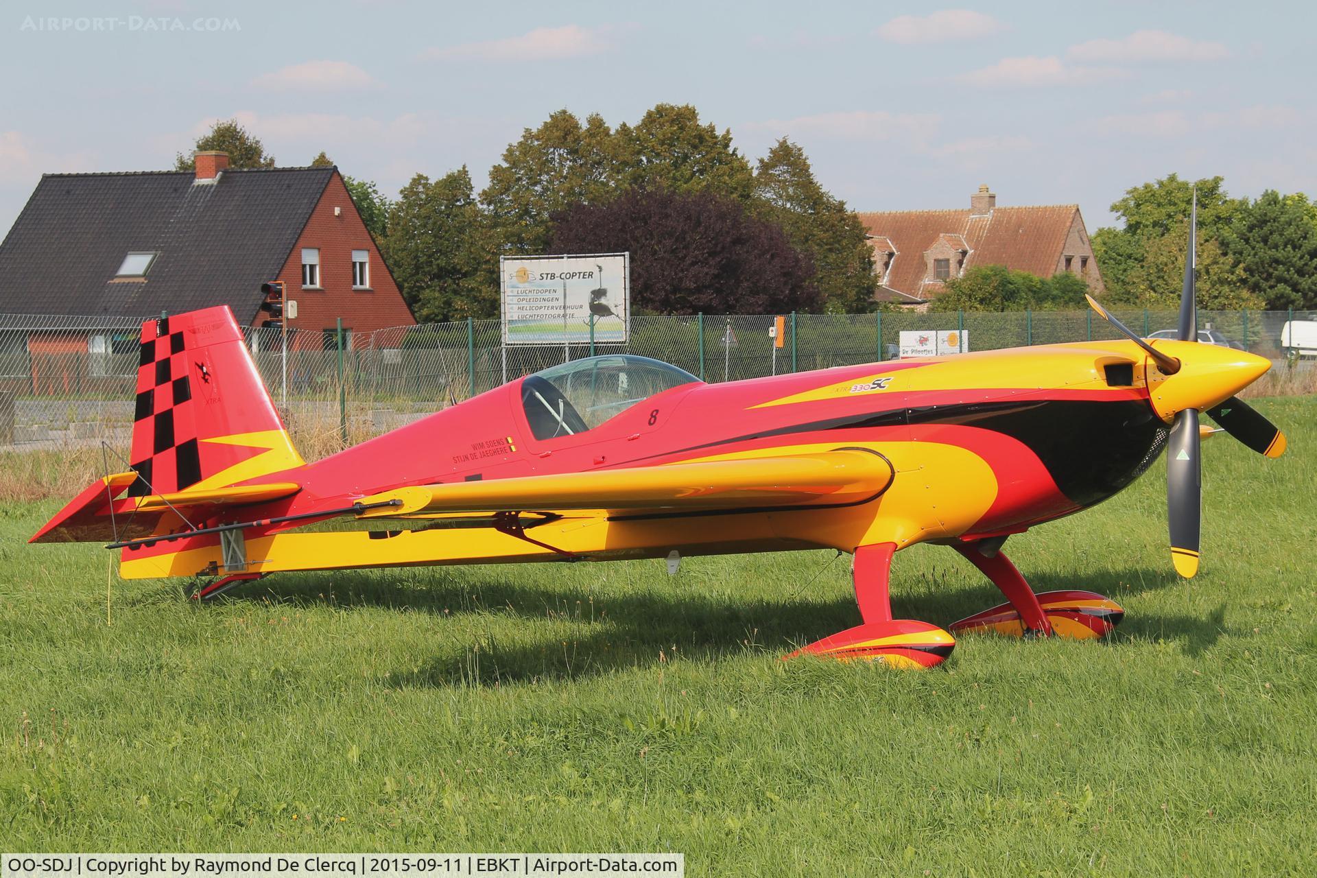 OO-SDJ, 2009 Extra EA-330SC C/N SC015, Parked at Wevelgem.