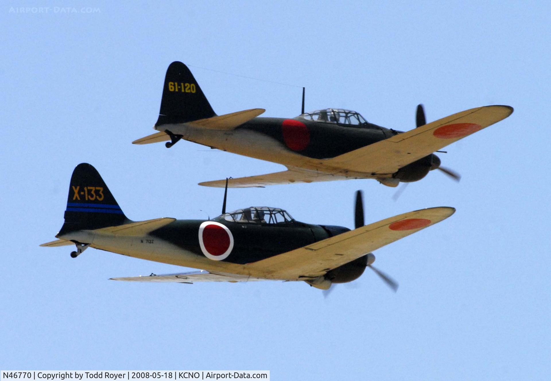 N46770, 1944 Mitsubishi A6M5 Reisen (Zero) C/N 5357, Chino Airshow 2008
