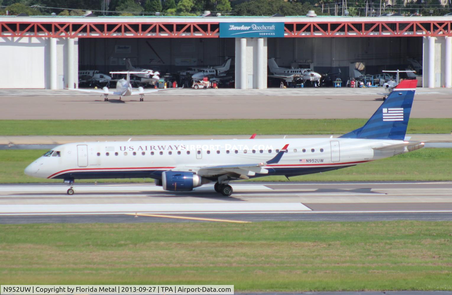 N952UW, 2007 Embraer ERJ-190-100 IGW 190AR C/N 19000119, USAirways