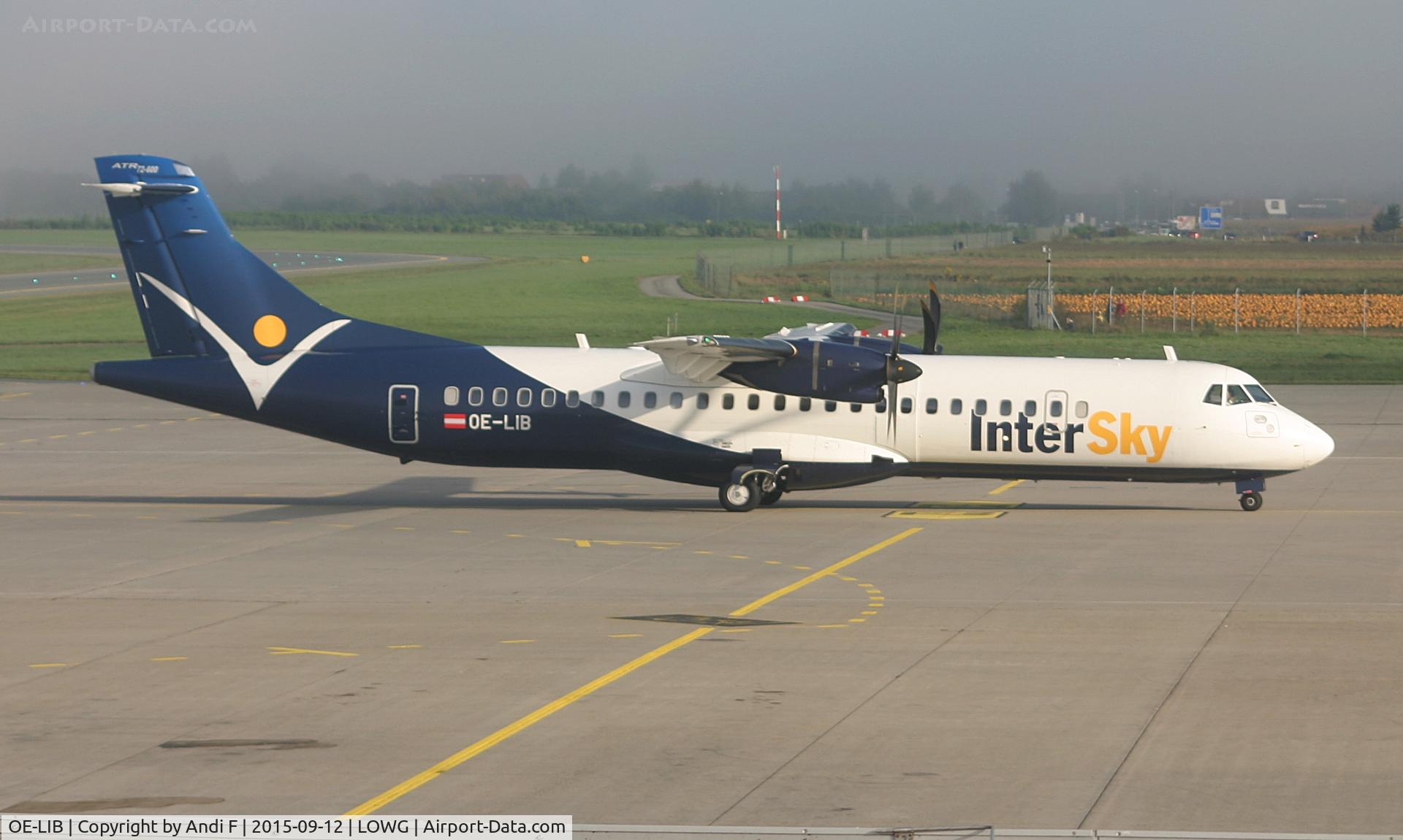 OE-LIB, 2012 ATR N700SV C/N 1038, InterSky Aerospatiale ATR-72-600