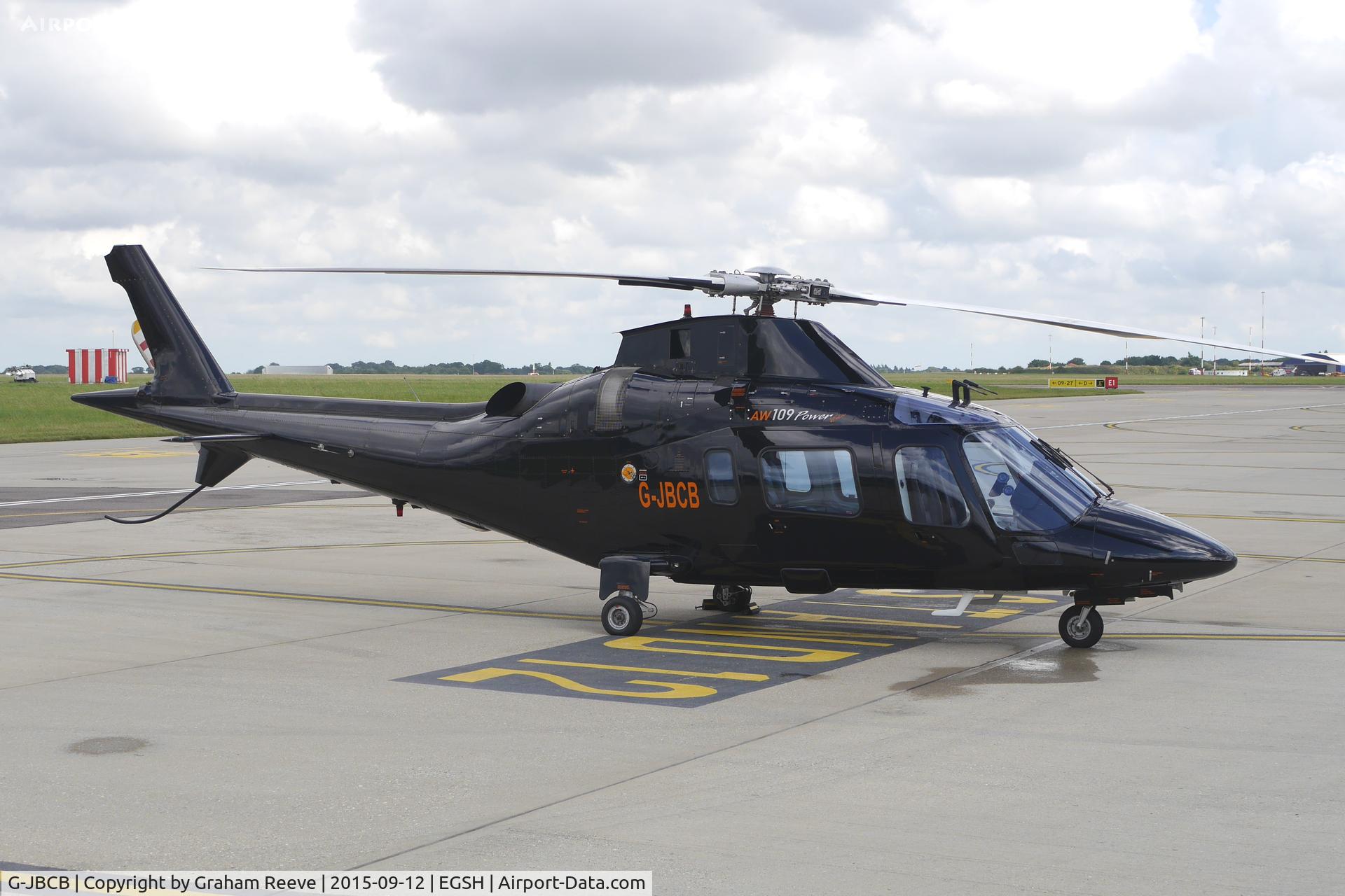 G-JBCB, 2003 Agusta A-109E Power Elite C/N 11168, Parked at Norwich.