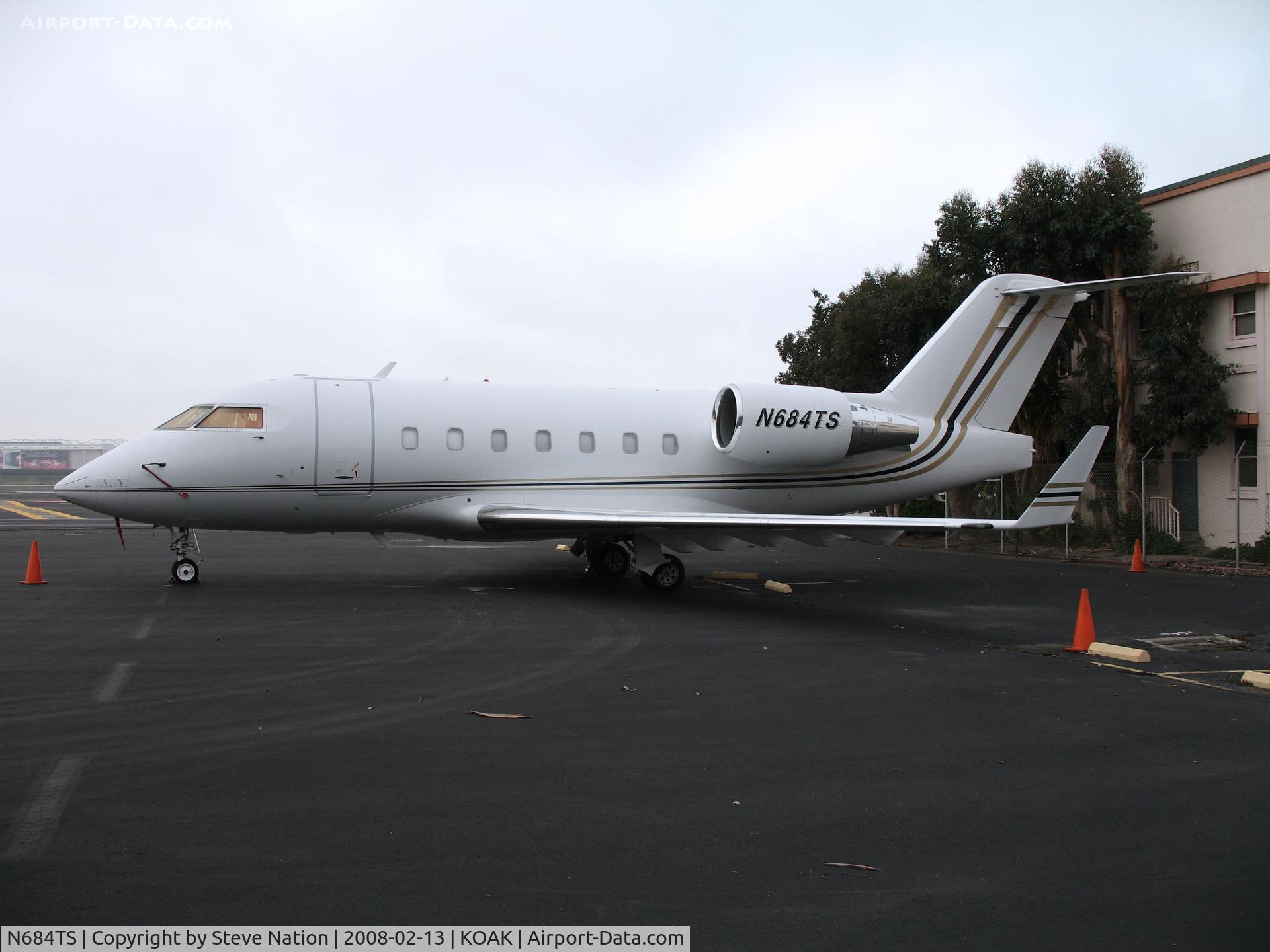N684TS, 1998 Bombardier Challenger 604 (CL-600-2B16) C/N 5384, 1998 CL-600-2B16 on North Ramp at KOAK