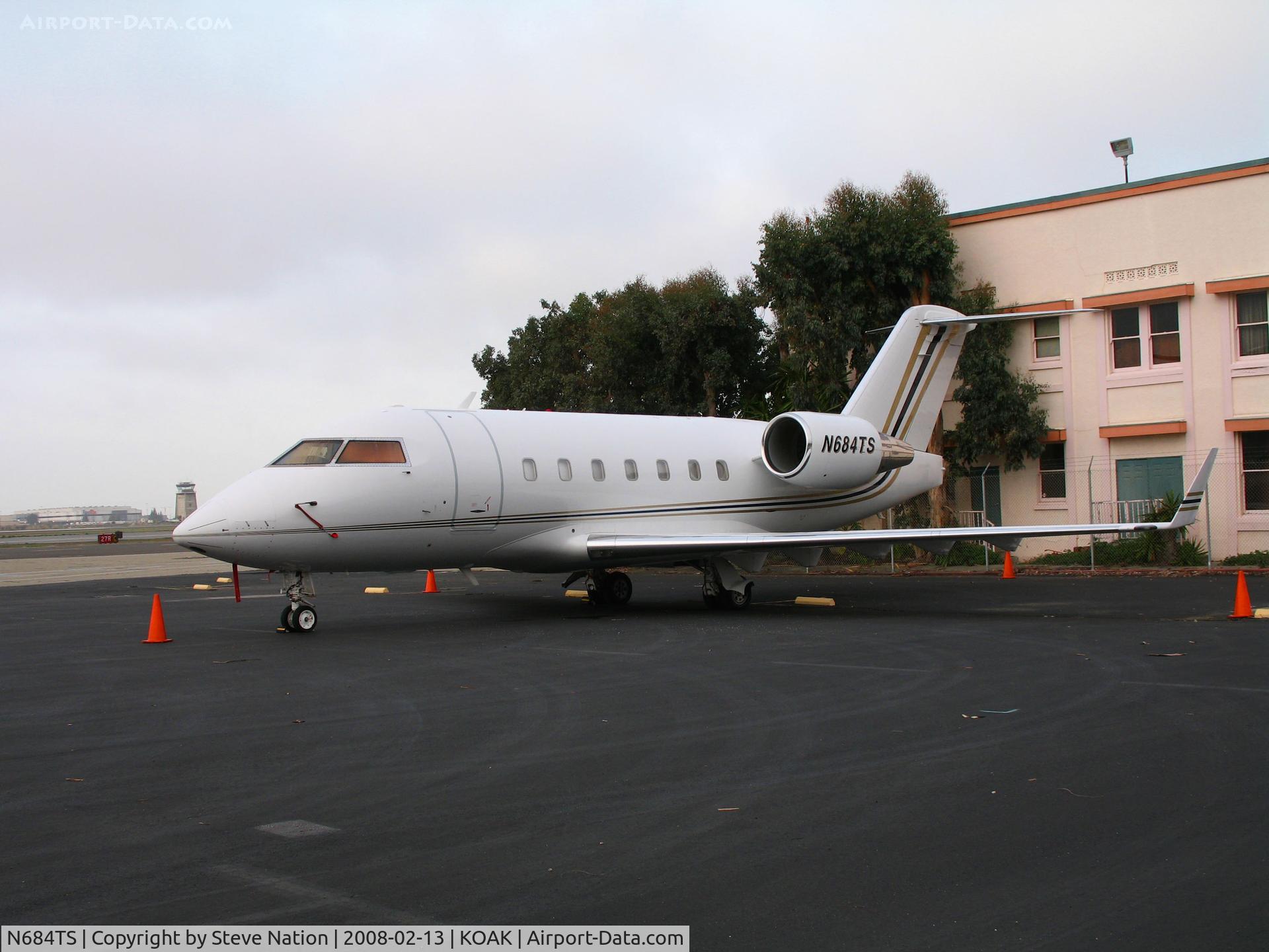 N684TS, 1998 Bombardier Challenger 604 (CL-600-2B16) C/N 5384, 1998 CL-600-2B16 on North ramp at KOAK
