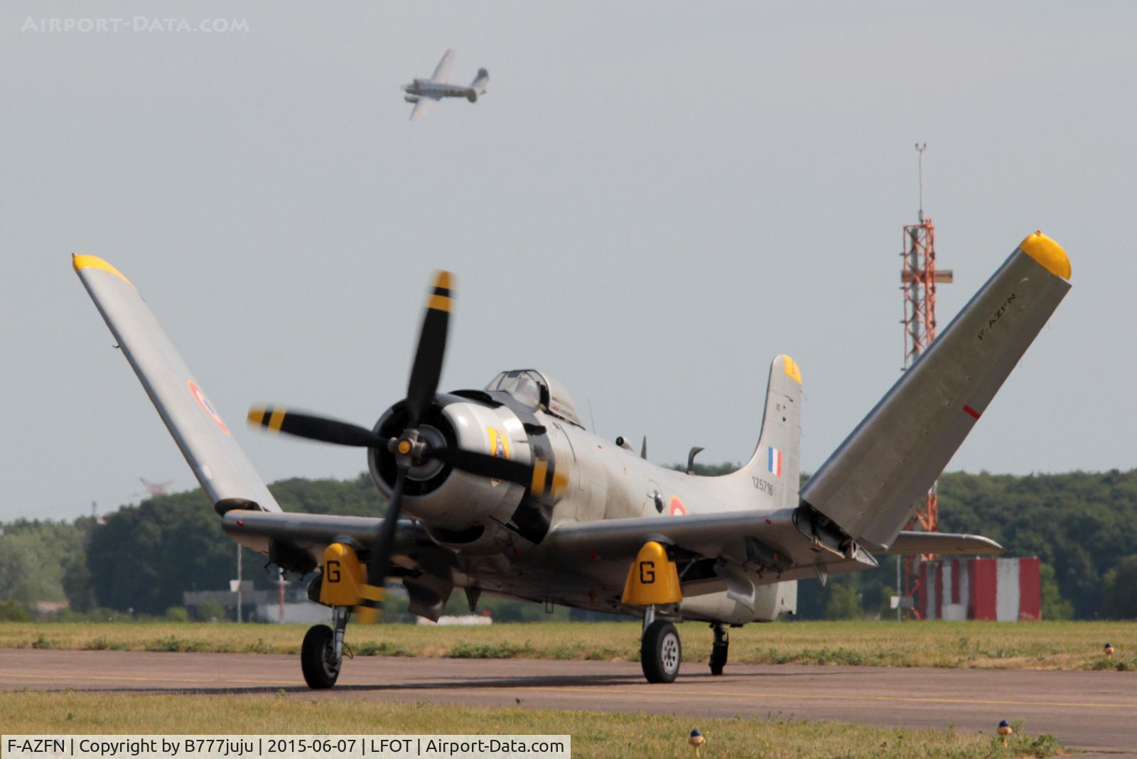 F-AZFN, Douglas AD-4N Skyraider C/N 7609, at Tours
