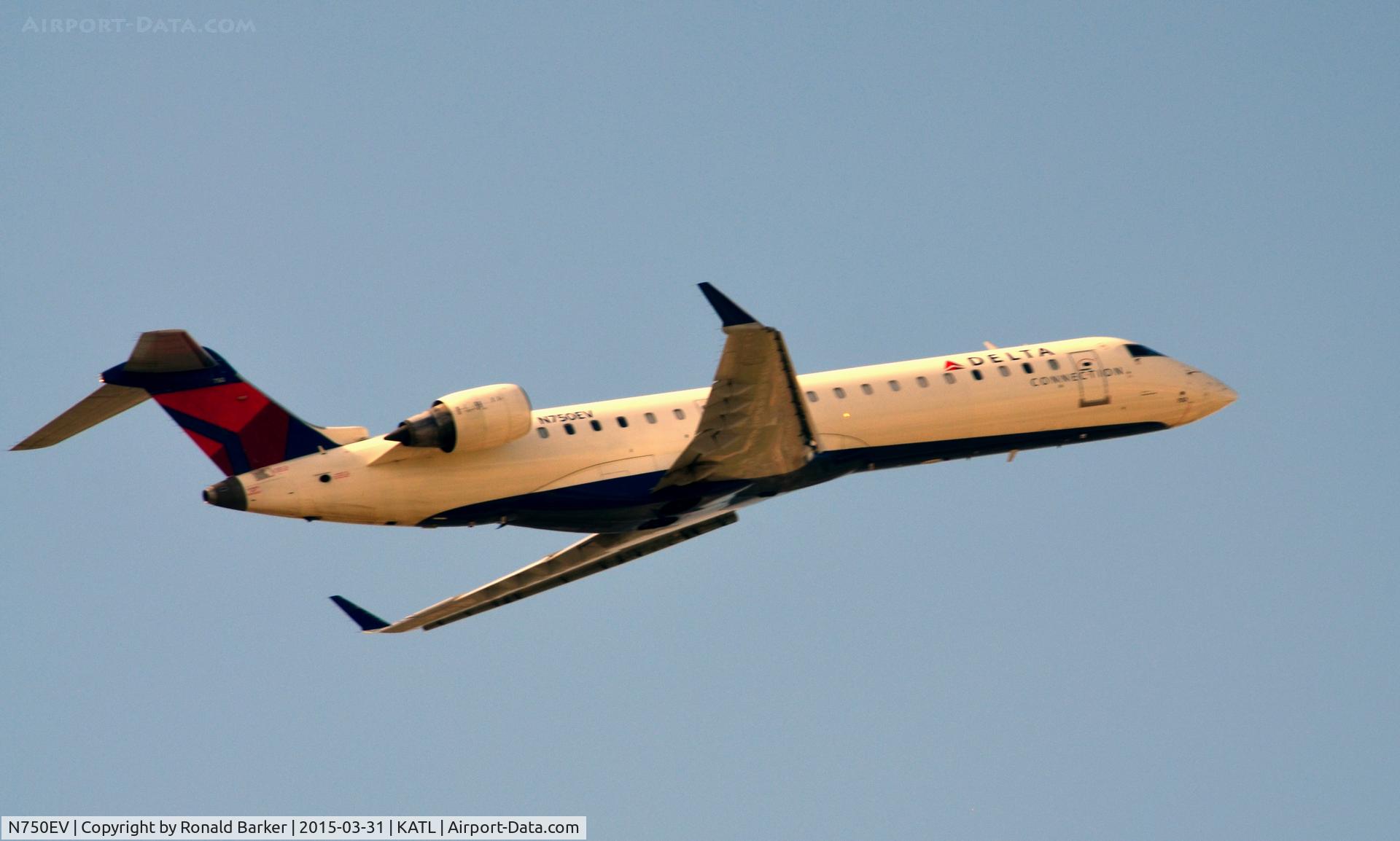 N750EV, 2004 Bombardier CRJ-701 (CL-600-2C10) Regional Jet C/N 10161, Takeoff Atlanta