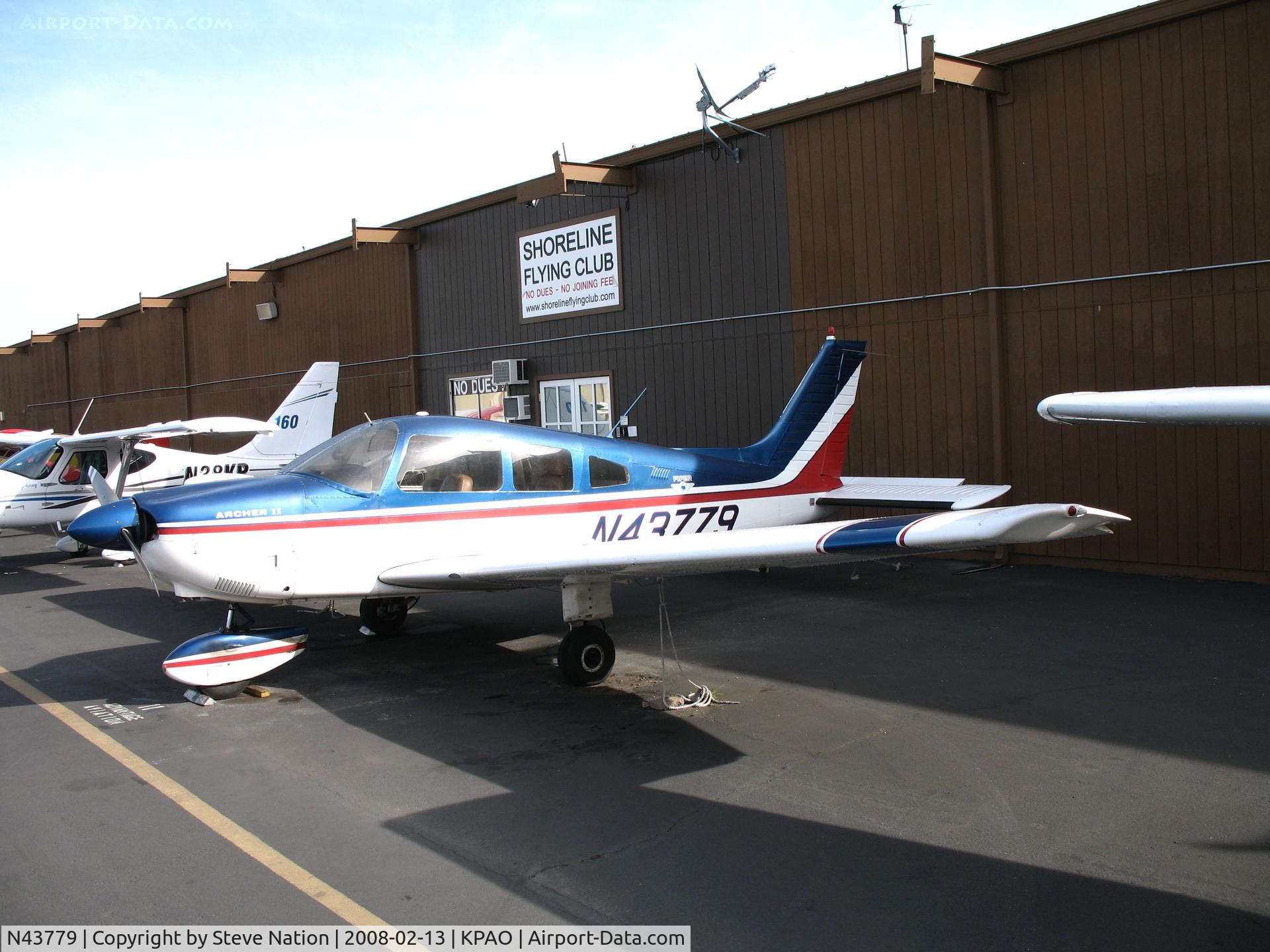 N43779, 1978 Piper PA-28-181 C/N 28-7890014, 1978 Piper PA-28-181 was based @ Palo Alto Airport, CA when this photo was taken in 2008