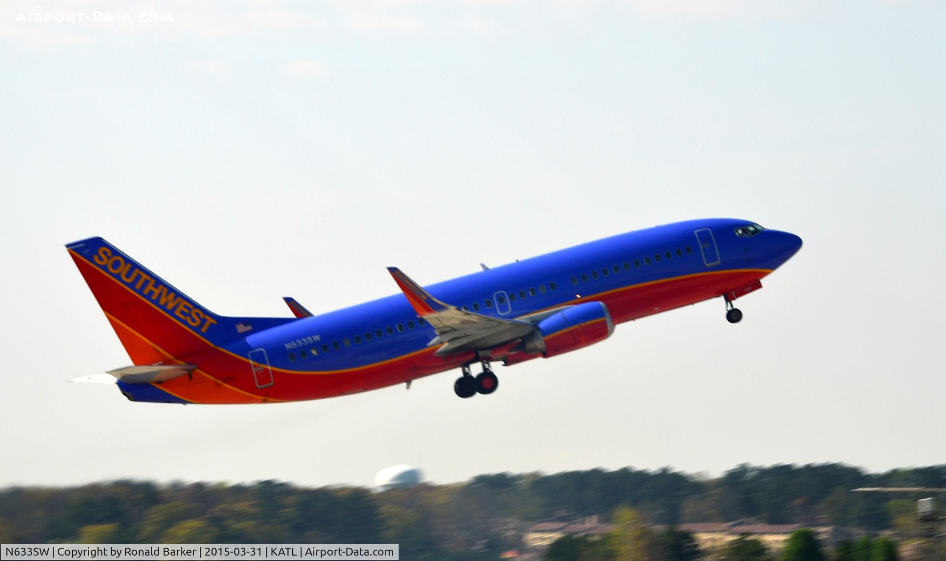 N633SW, 1996 Boeing 737-3H4 C/N 27936, Takeoff Atlanta