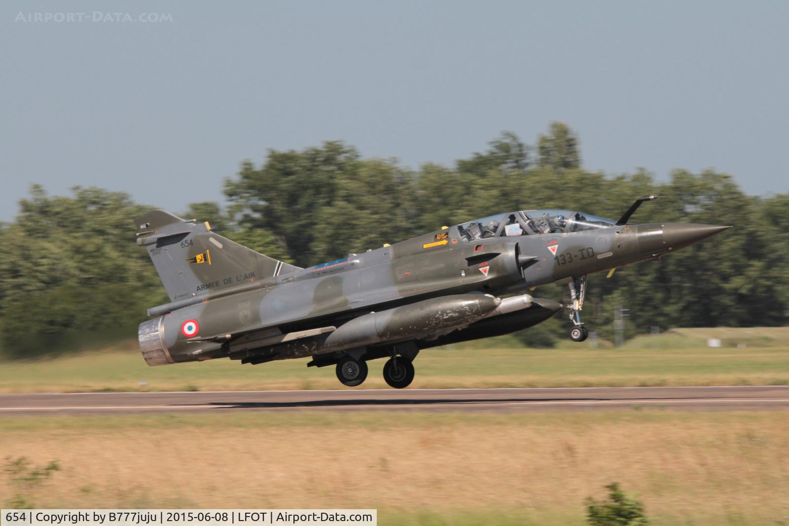 654, 2008 Dassault Mirage 2000D C/N 528, at Tours