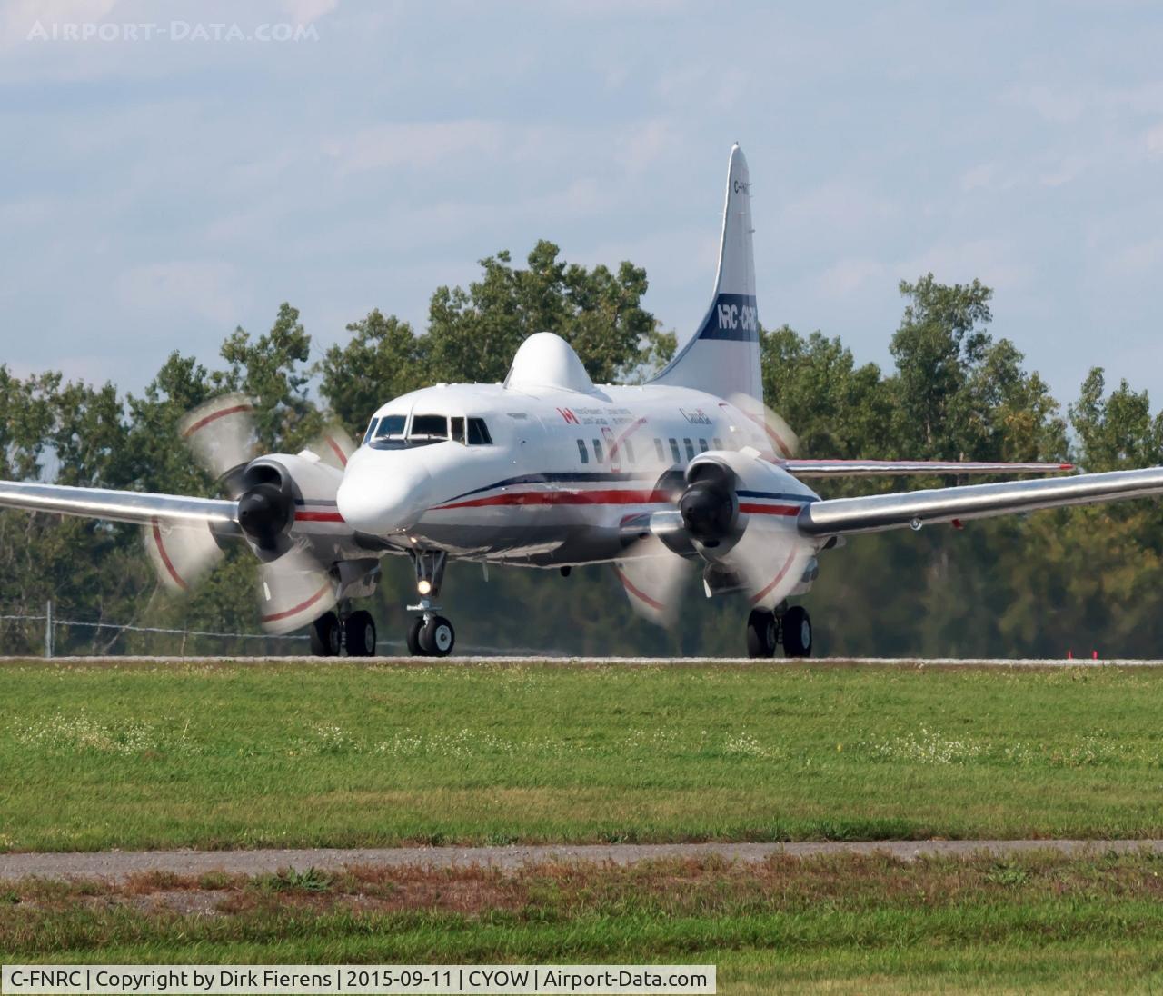 C-FNRC, 1957 Convair 440 Metropolitan C/N 473, Approaching rwy 25 for takeoff and a number of touch and goes.