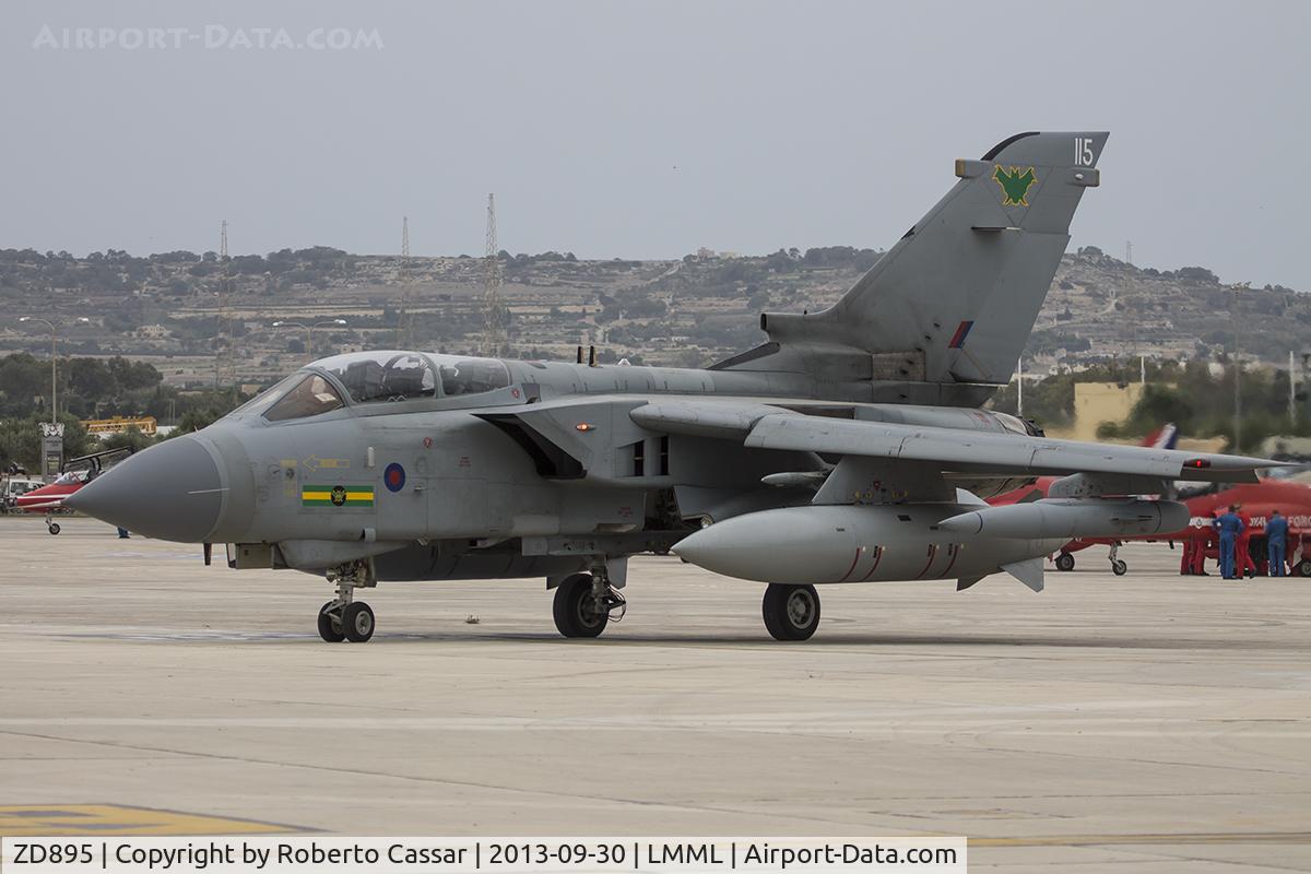 ZD895, 1985 Panavia Tornado GR.4 C/N 477/BS155/3216, Malta International Airshow 2013