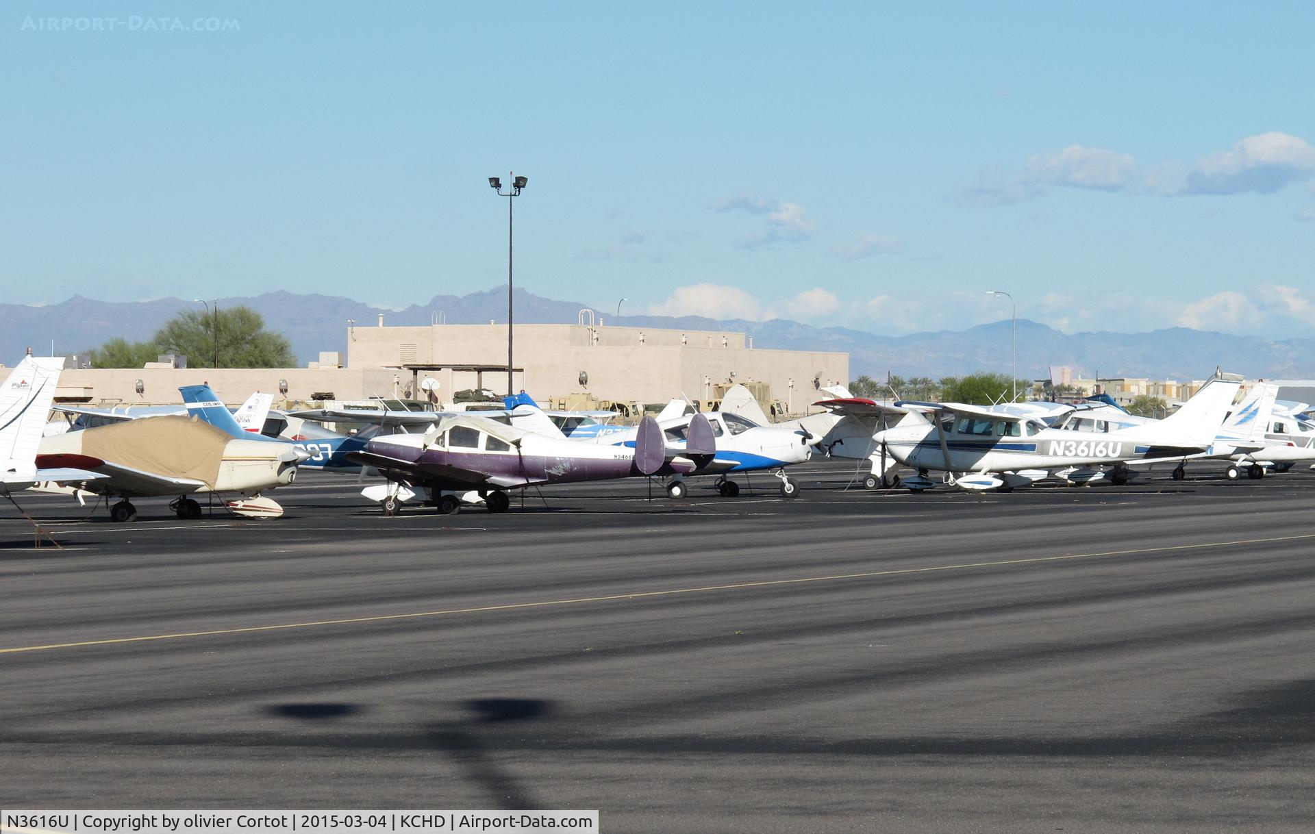 N3616U, 1963 Cessna 182F Skylane C/N 18255016, Chandler tarmac