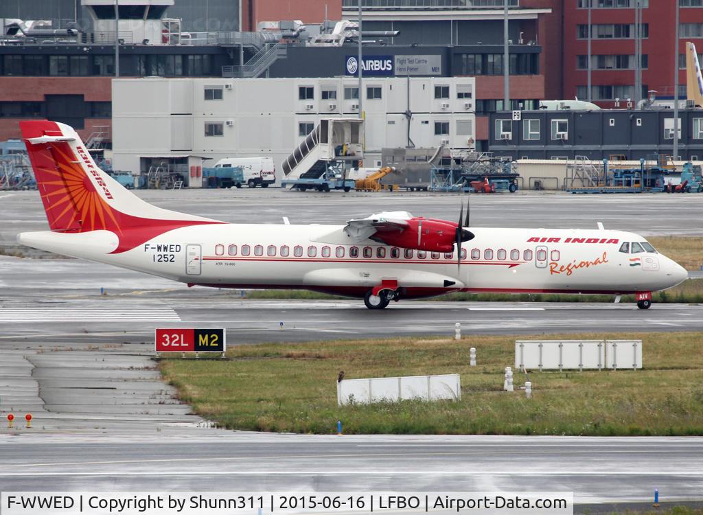 F-WWED, 2015 ATR 72-600 C/N 1252, C/n 1252 - To be VT-AIV
