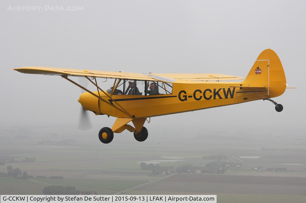 G-CCKW, 1954 Piper L-21B Super Cub (PA-18-135) C/N 18-3535, Returning to Wevelgem. Picture taken from G-NETY.
