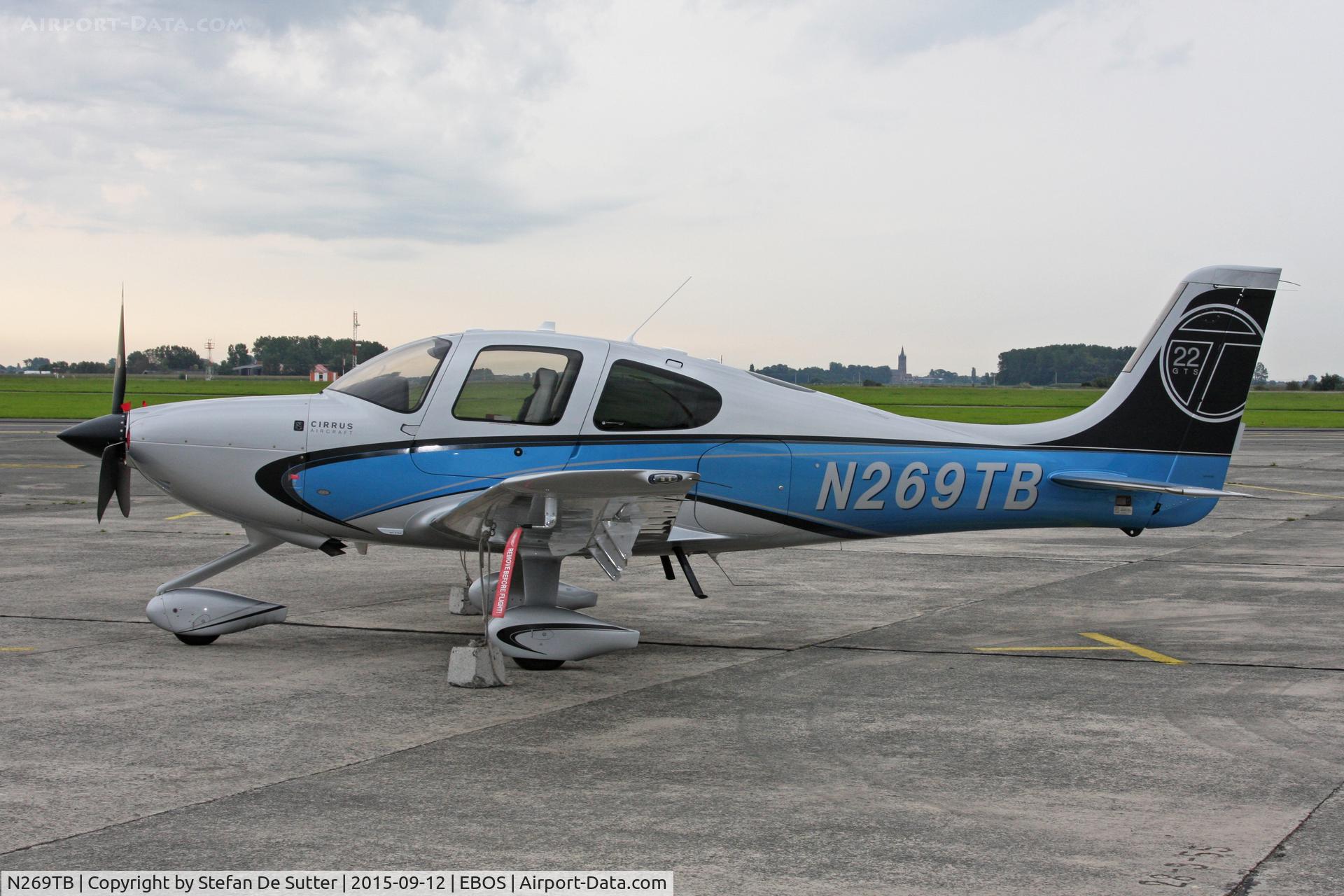 N269TB, 2013 Cirrus SR22T GTS Turbo C/N 0459, Parked on apron 3. First picture.