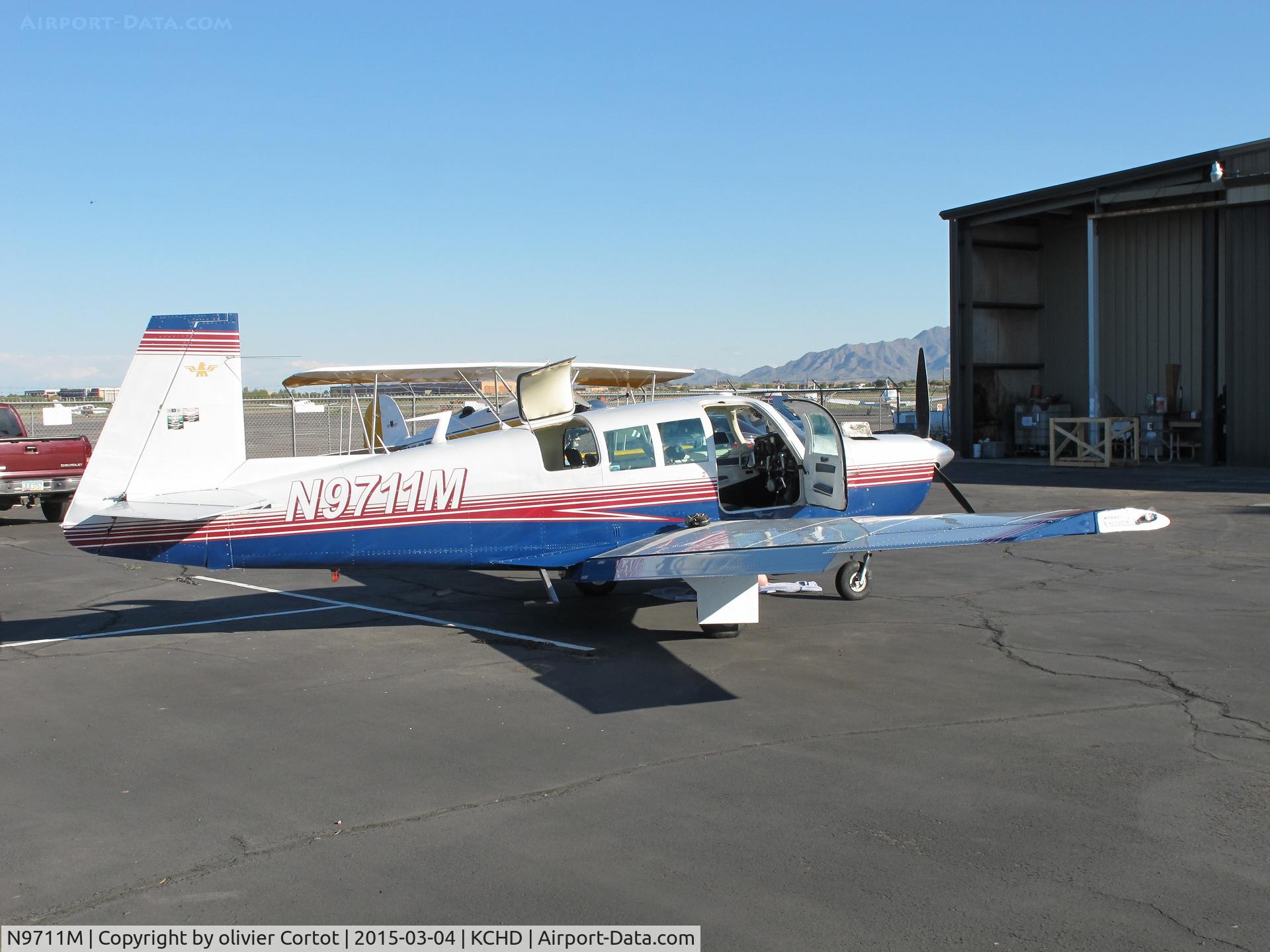 N9711M, 1967 Mooney M20F Executive C/N 670271, Chandler airport