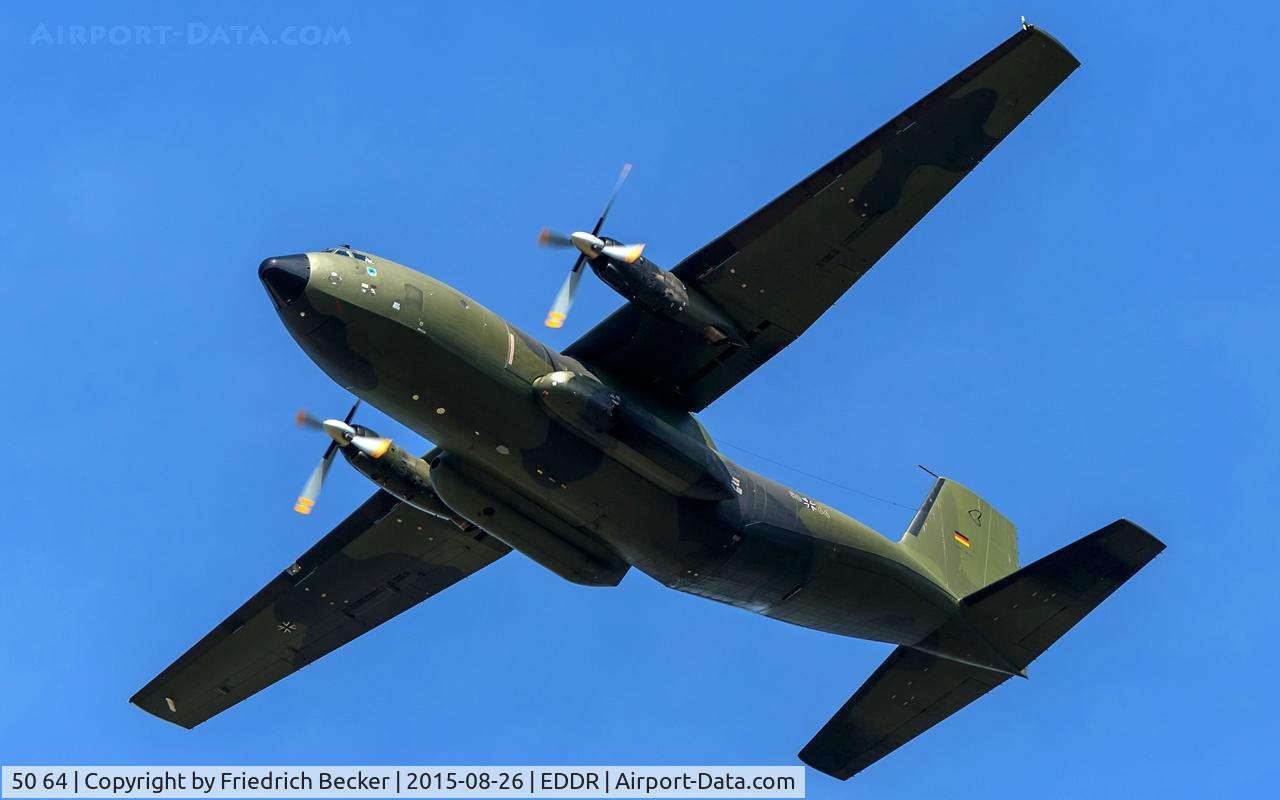 50 64, Transall C-160D C/N D101, returning from a paratrooper mission