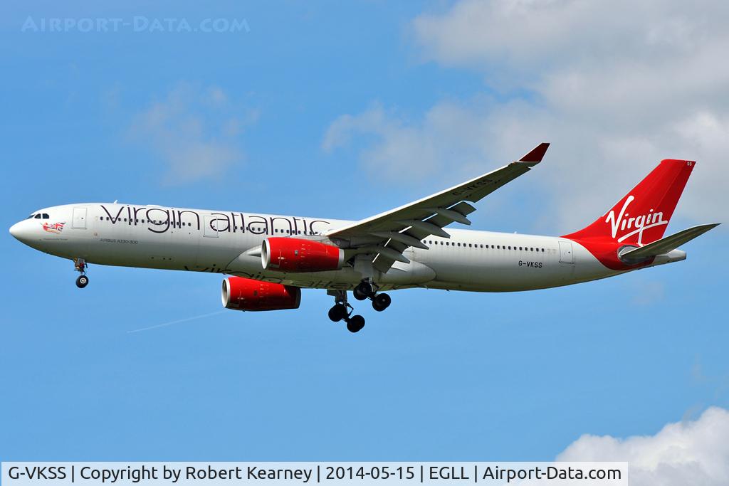 G-VKSS, 2010 Airbus A330-343X C/N 1201, On short finals at LHR