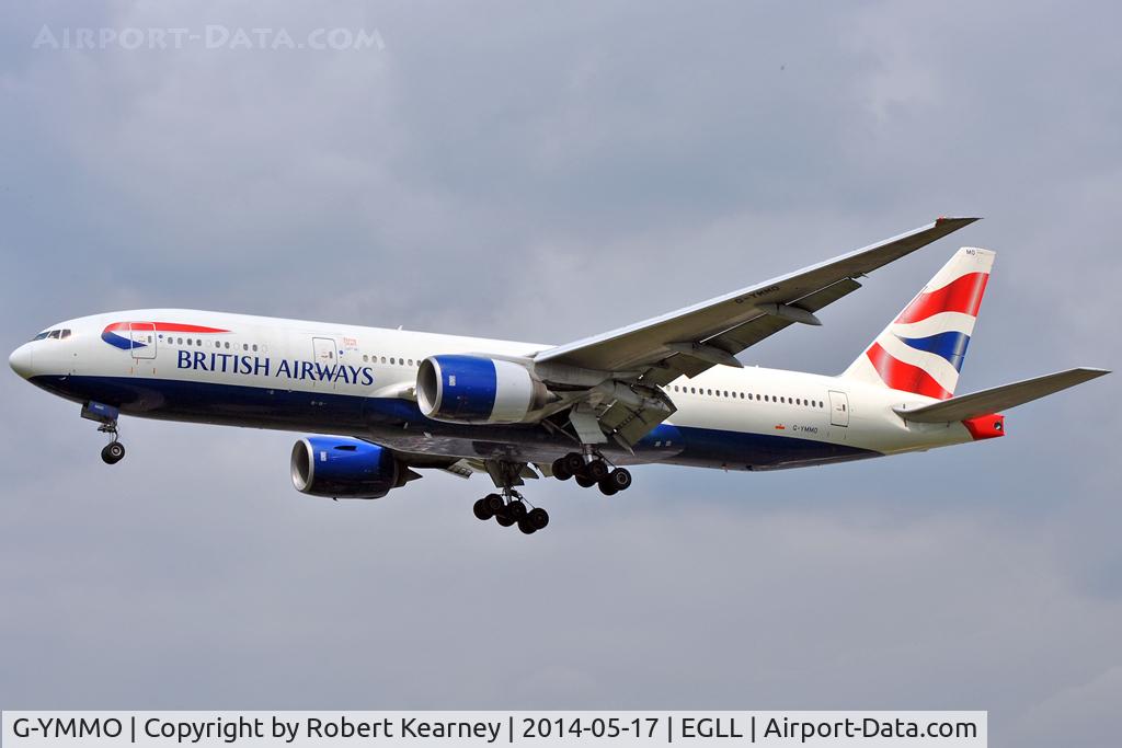 G-YMMO, 2001 Boeing 777-236 C/N 30317, On short finals at LHR