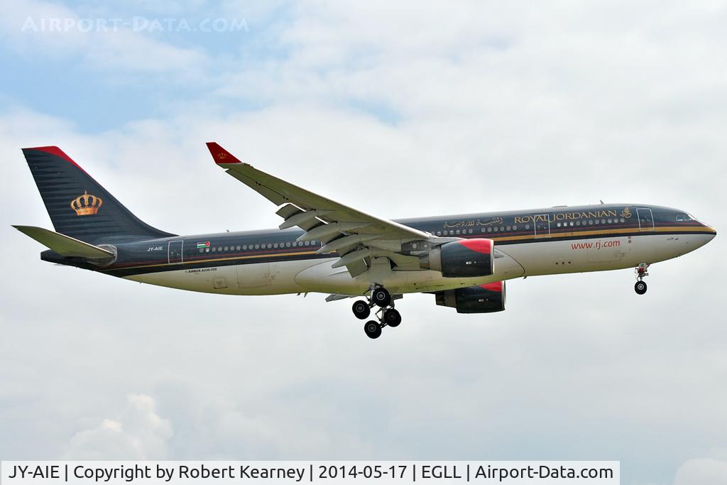 JY-AIE, 2008 Airbus A330-223 C/N 970, On short finals at LHR