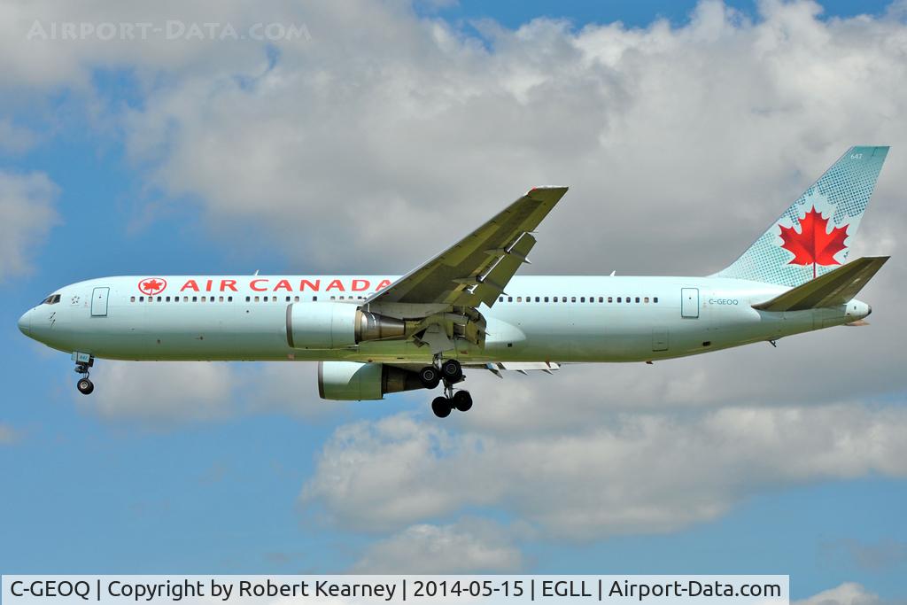 C-GEOQ, 1999 Boeing 767-375/ER C/N 30112, On short finals at LHR