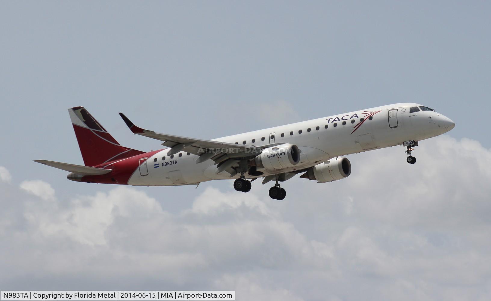 N983TA, 2009 Embraer 190AR (ERJ-190-100IGW) C/N 19000265, Taca E190