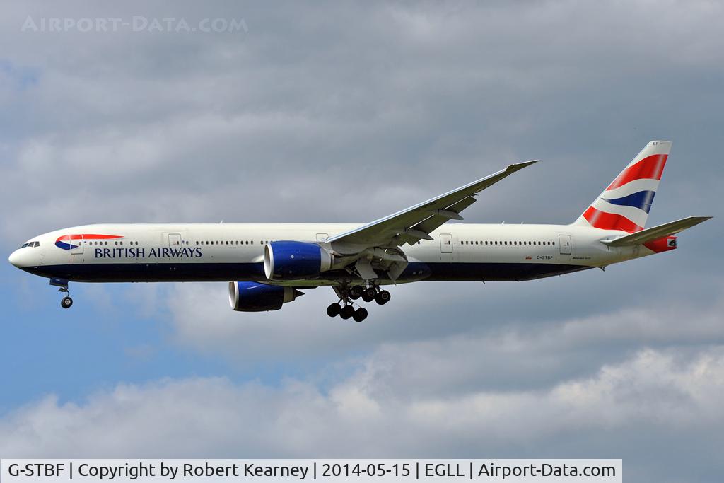 G-STBF, 2012 Boeing 777-336/ER C/N 40543, On short finals at LHR